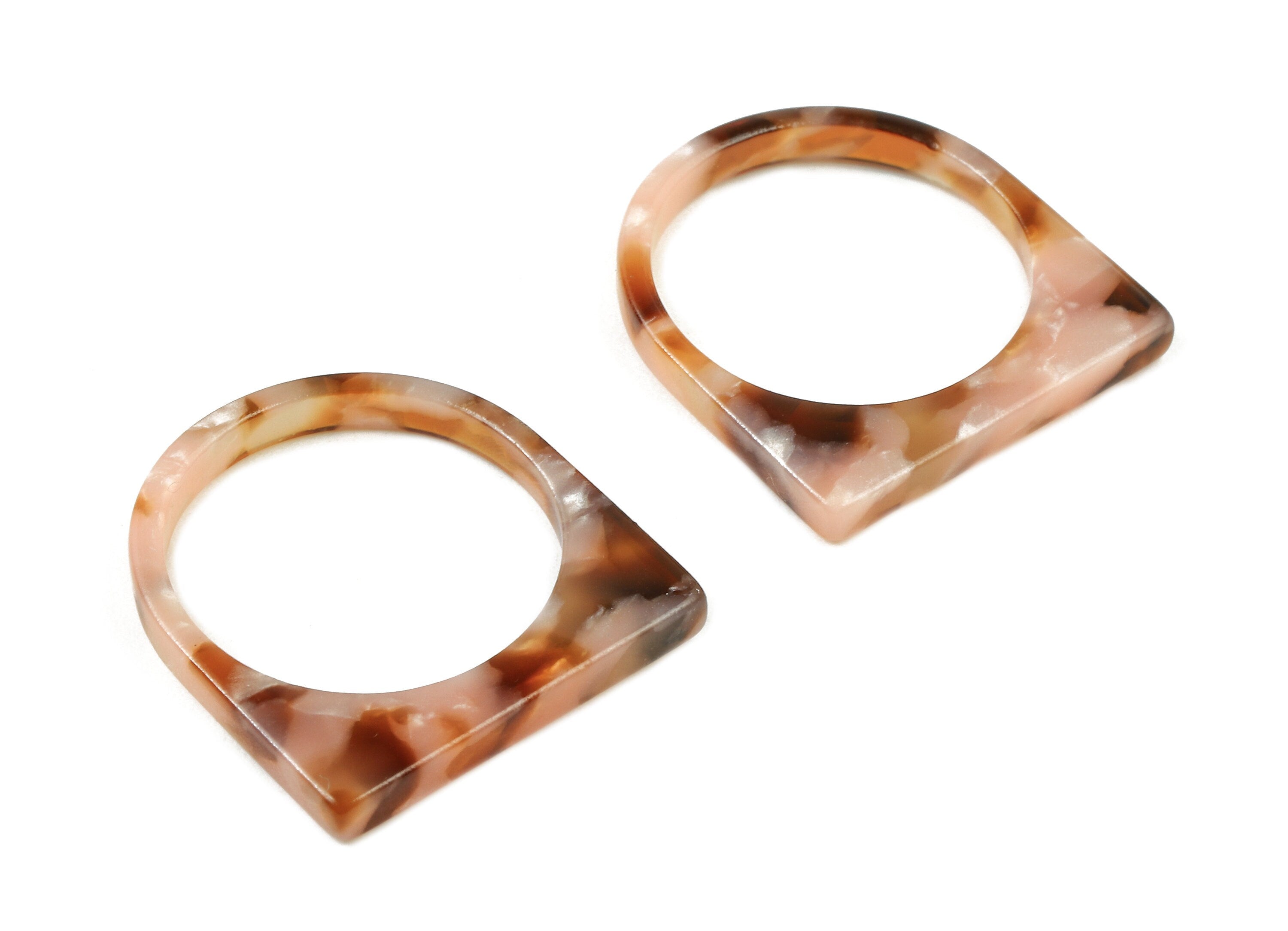 Acetate Round Charms - Acetate Ring - Acetate Round Pendant - Acetate D Earrings - Color Code: A405 - 20.63x19.28x2.69mm - AC1751-A405 - DOMEDBAZAAR