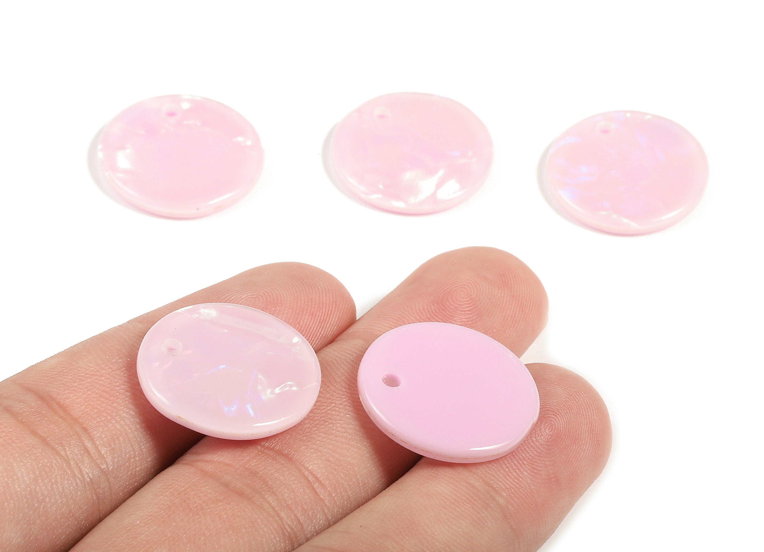 Acetate Round Charms - Coin Earrings and Pendant - Earring Findings - Jewelry Supplys - Color Code: A393 - 20.08x20.08x2.28mm - AC1213-A393 - DOMEDBAZAAR