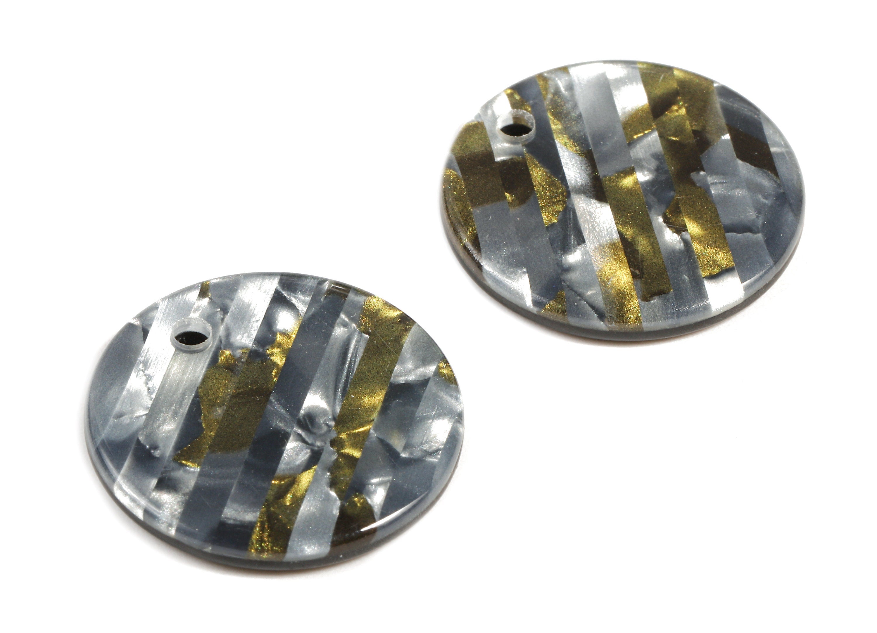 Acetate Round Charms - Coin Earrings and Pendant - Earring Findings - Jewelry Supplys - Color Code: A392 - 20.08x20.08x2.28mm - AC1213-A392 - DOMEDBAZAAR