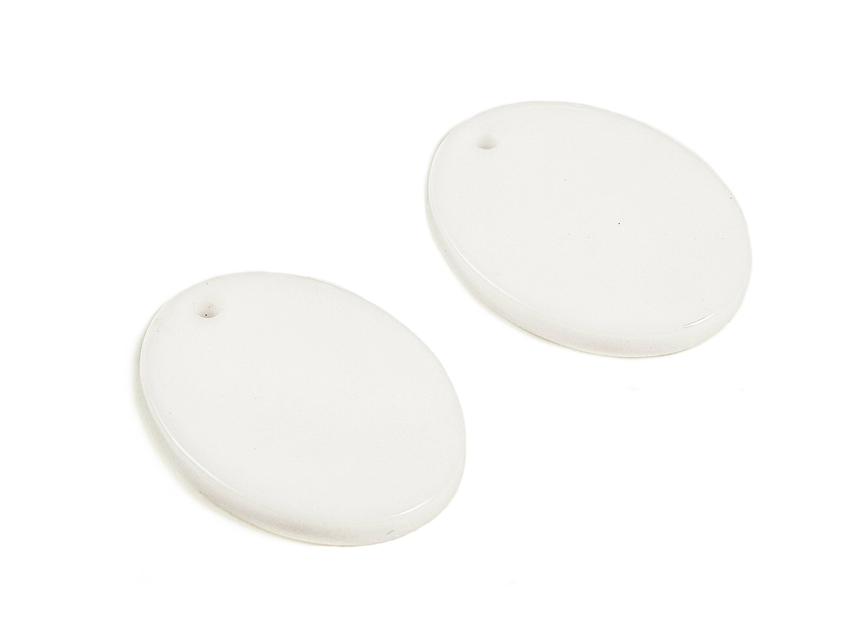 Acrylic Oval Charms - Oval Earrings and Pendant - Earring Findings - Jewelry Supplys - Color Code:A396 - 20.02x15.98x2.37mm - AC1727-A396 - DOMEDBAZAAR