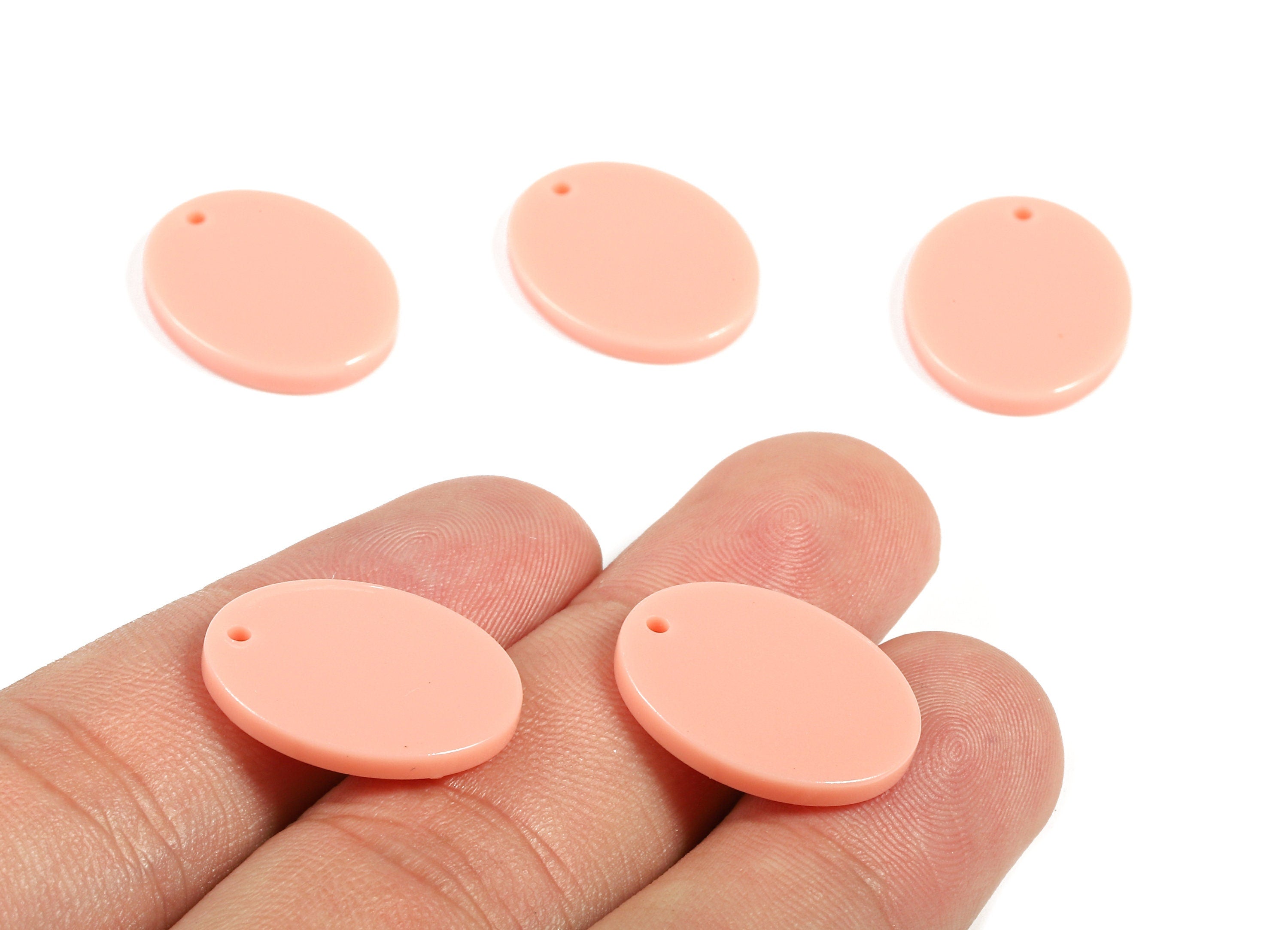 Acrylic Oval Charms - Oval Earrings and Pendant - Earring Findings - Jewelry Supplys - Color Code:A394 - 20.02x15.98x2.37mm - AC1727-A394 - DOMEDBAZAAR