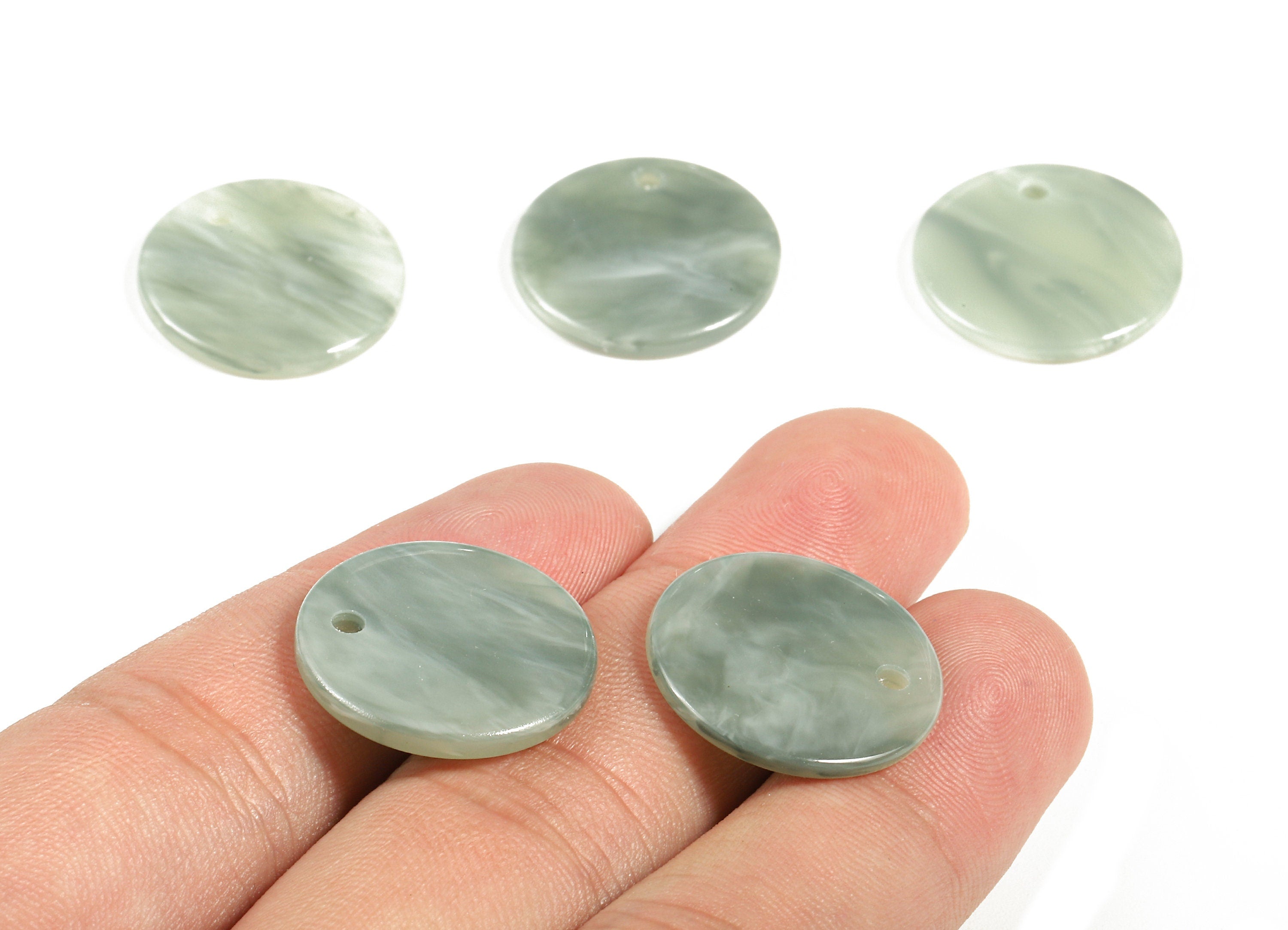 Acetate Round Charms - Coin Earrings and Pendant - Earring Findings - Jewelry Supplys - Color Code: A380 - 20.08x20.08x2.28mm - AC1213-A380 - DOMEDBAZAAR