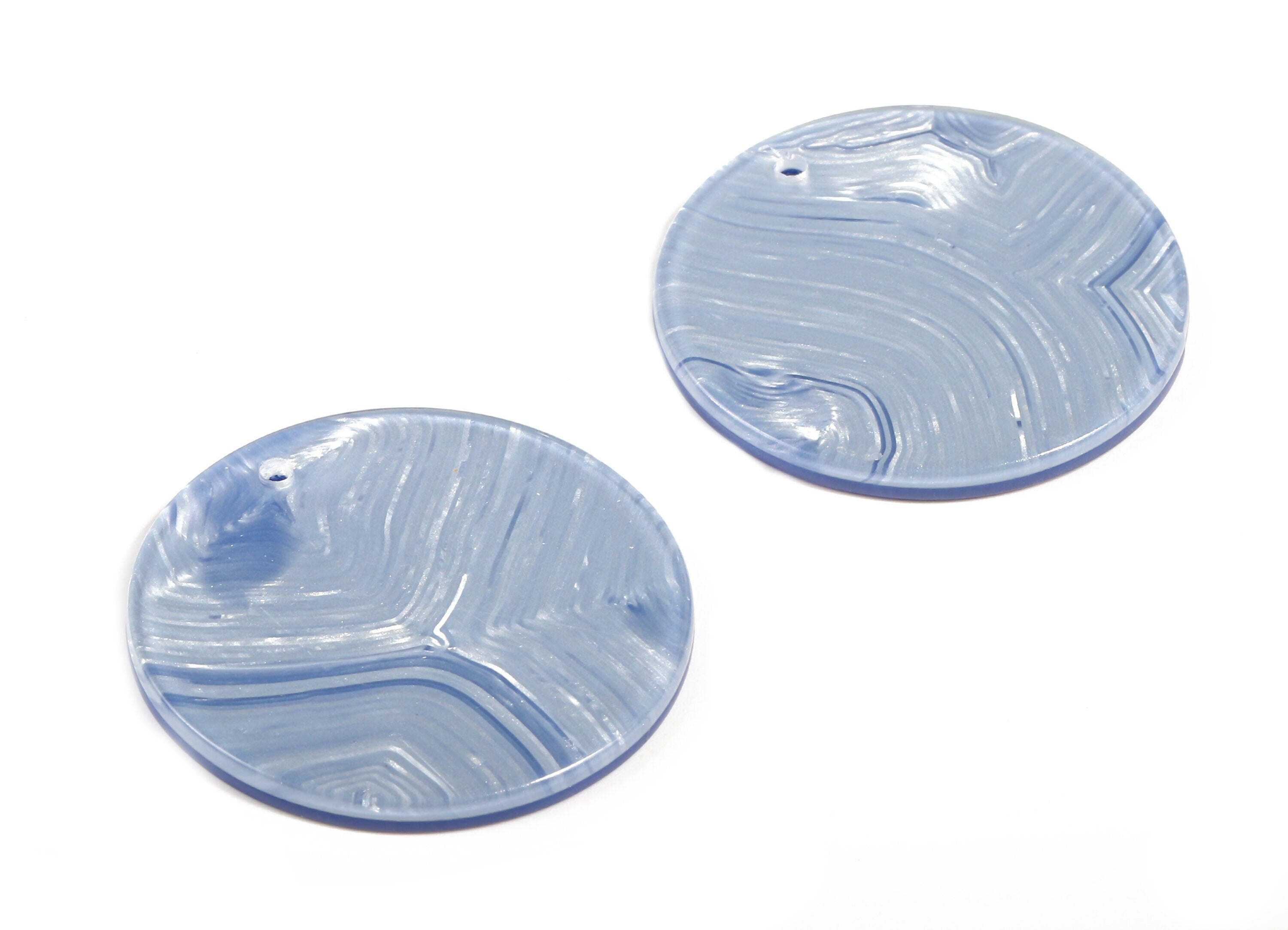 Acetate Round Charms - Coin Earrings and Pendant - Earring Findings - Jewelry Supplys - Color Code: A385- 34.8x34.8x2.54mm - AC1135-A385 - DOMEDBAZAAR