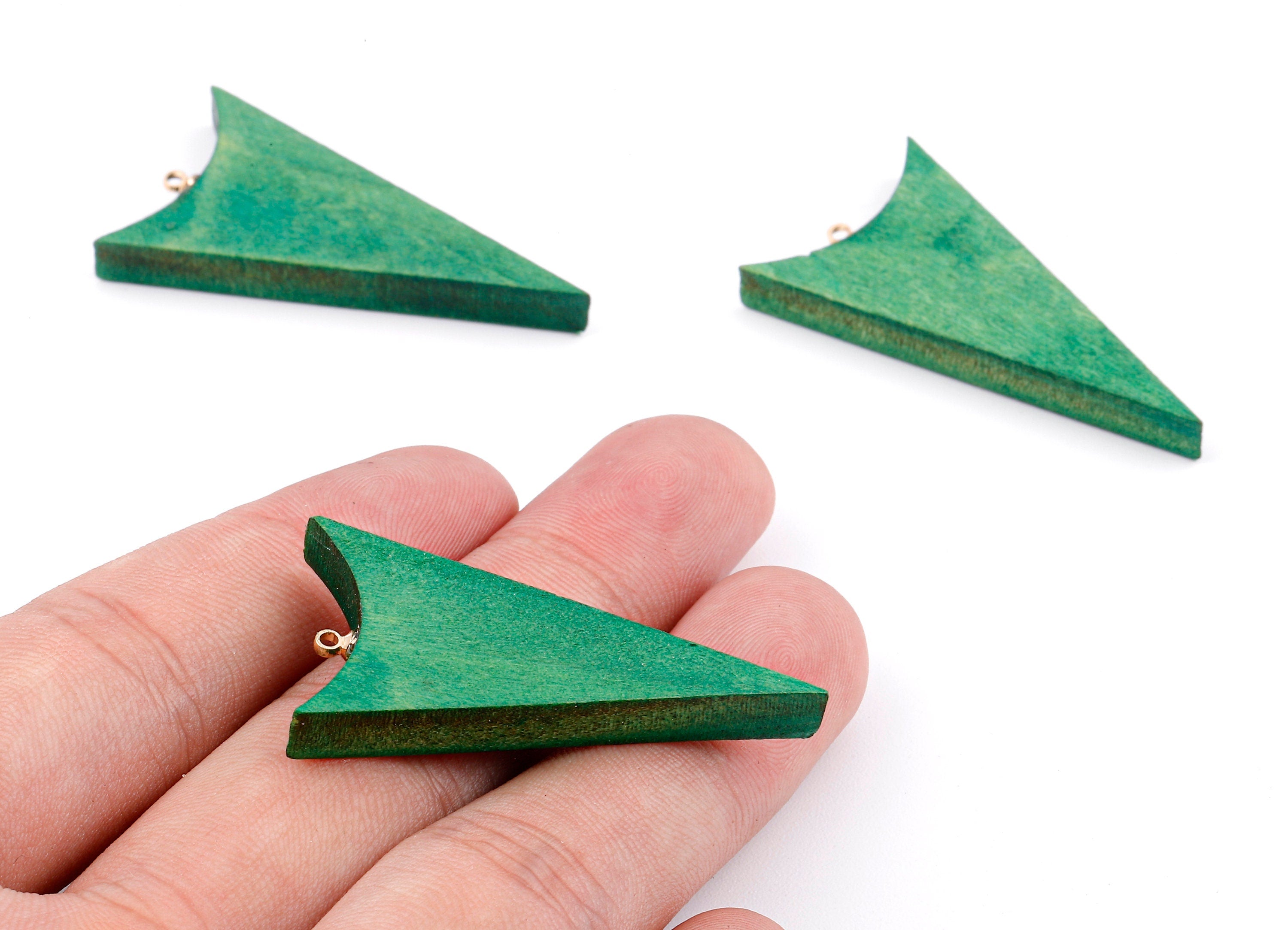 Wooden Arrow Charms - Wooden Arrow Pendant - Natural Wood Arrow Earring Pendant - Wood with Alloy - 43.14x23.36x5.27mm - BB1092 - DOMEDBAZAAR