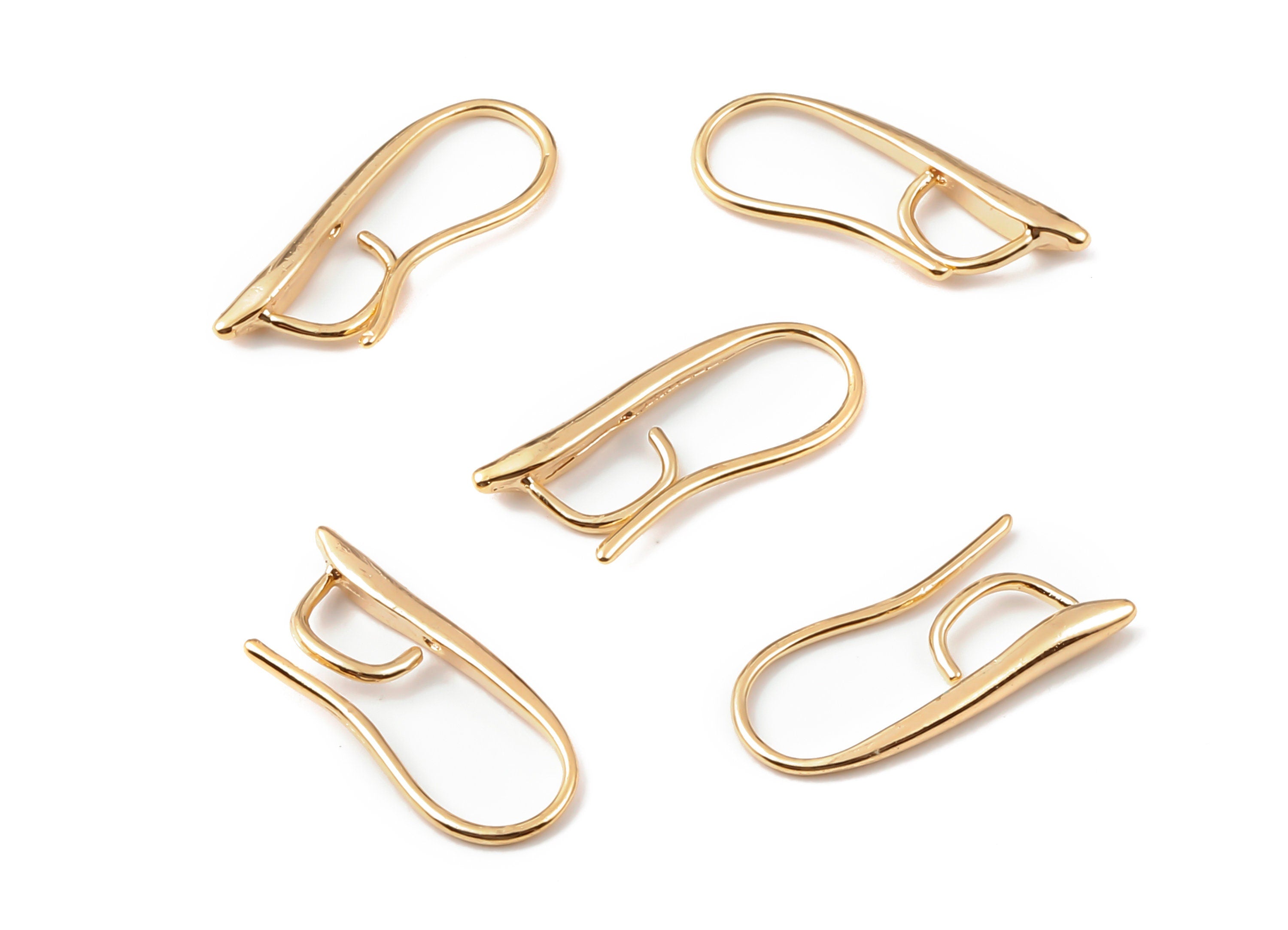 Brass Earring Wires - Brass Earring Hooks - 18K  Rose Gold Plated Ear Wire - Jewelry Supplies - 20.05x8.27mm - RGP1137 - DOMEDBAZAAR