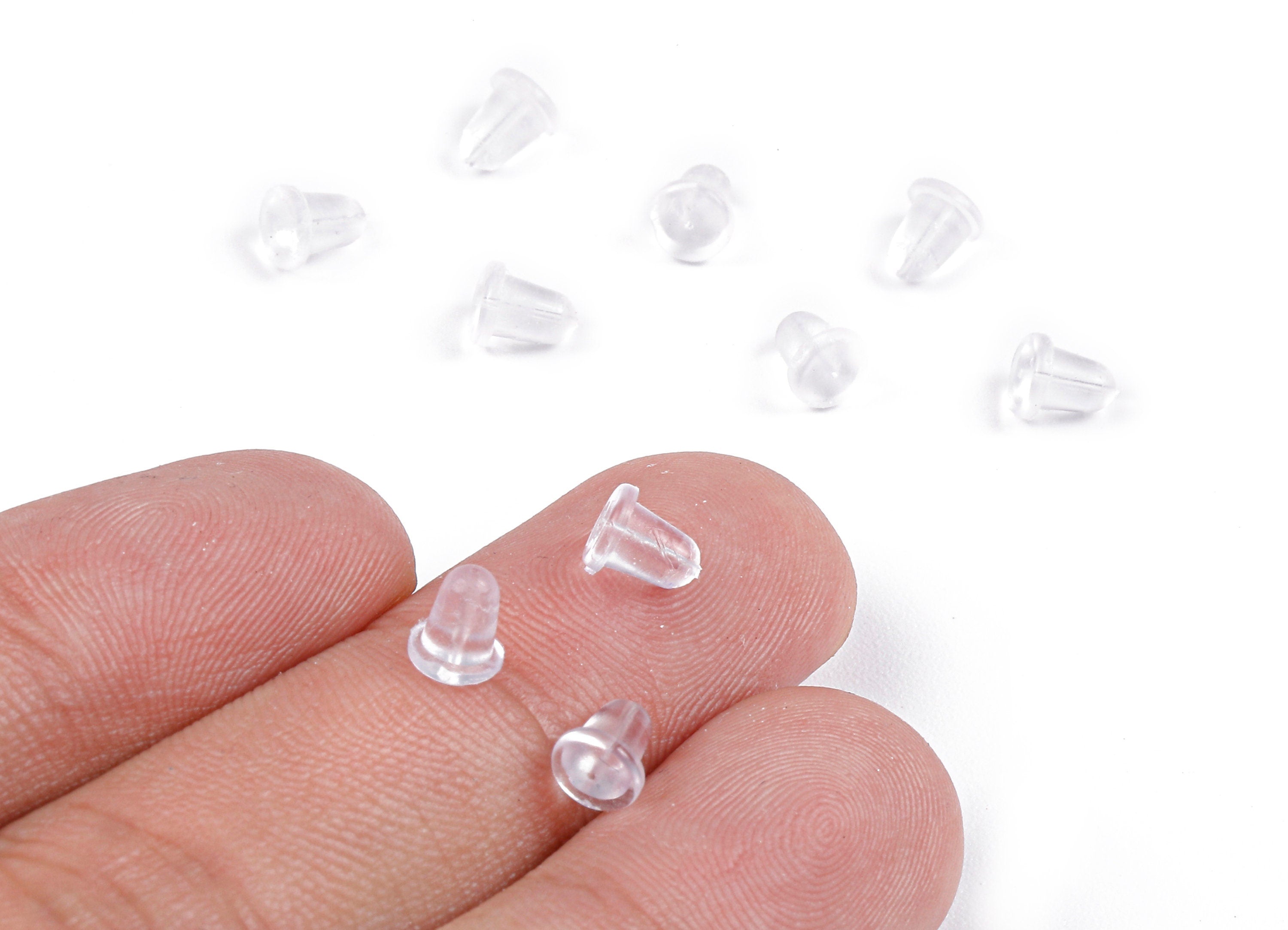 Rubber Earring Stopper Nuts - Rubber Earring Findings - Earring Back - 5.32x4.46mm - ES1006 - DOMEDBAZAAR