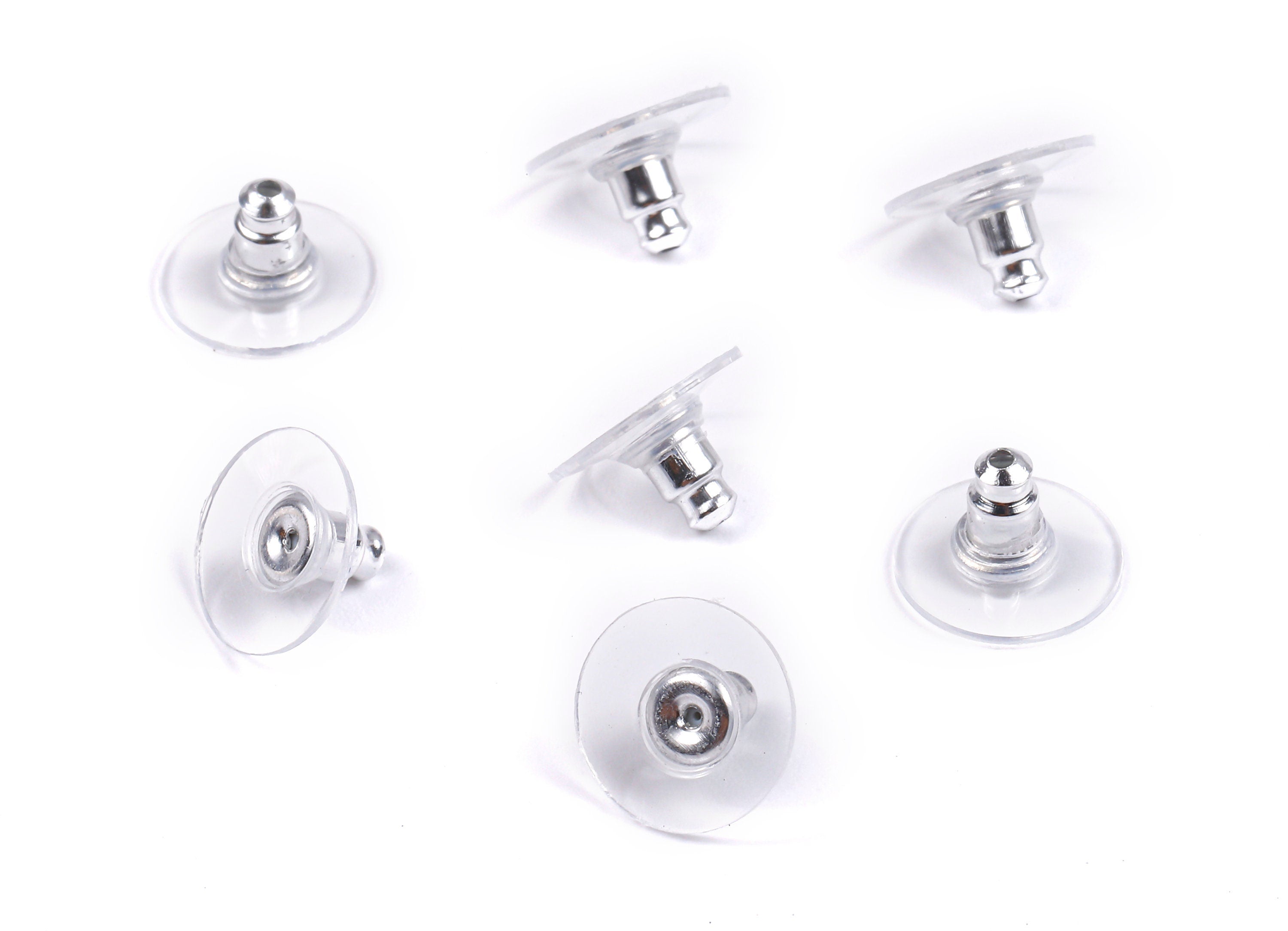 Earring Backs with Pads - Disc Earring Stopper - Ear Nuts & Backs - Earring Stopper Charms - Earring Stopper - 11.95x6.81mm - ES1009 - DOMEDBAZAAR