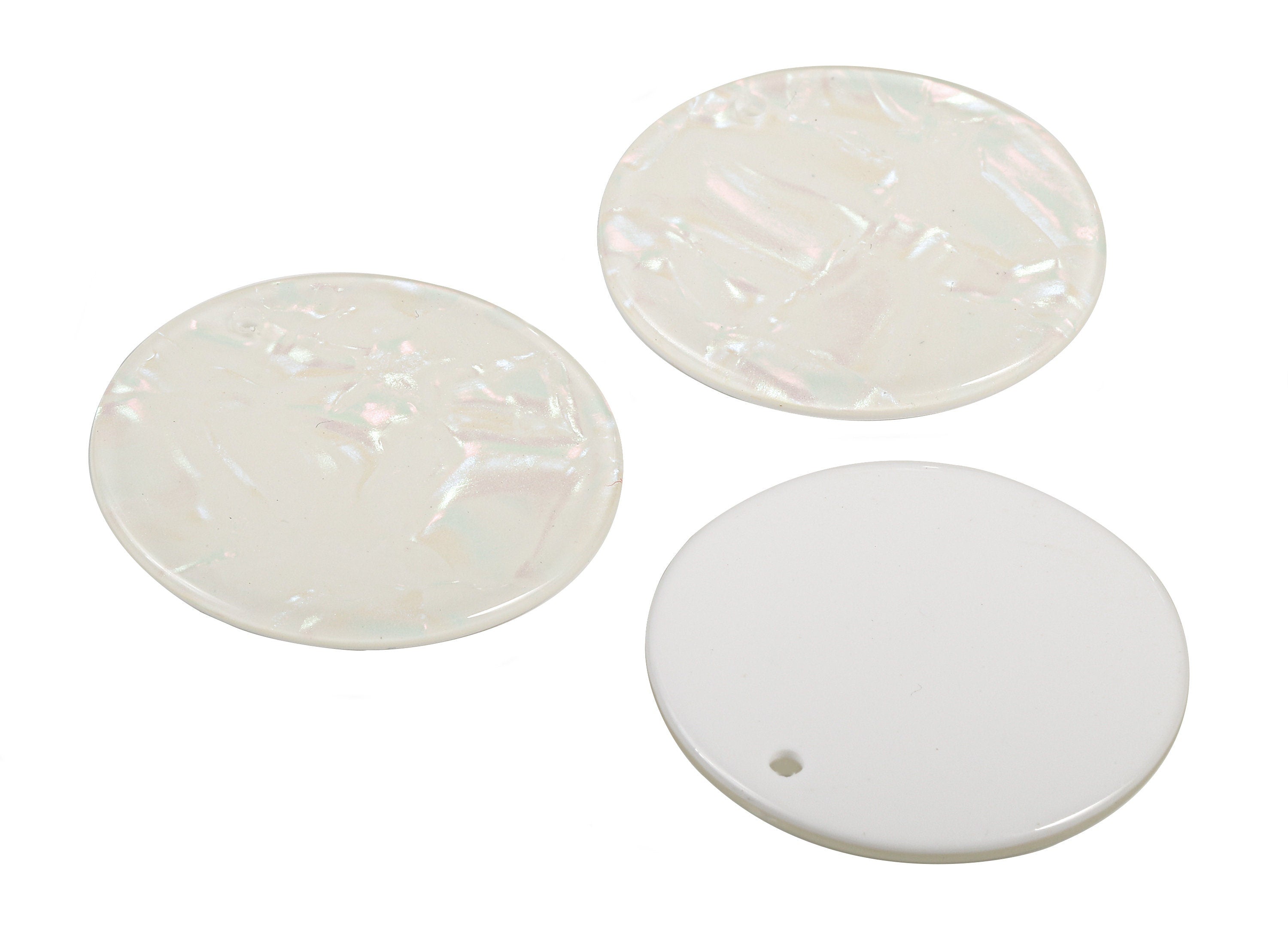 Acetate Round Charms - Coin Earrings and Pendant - Earring Findings - Jewelry Supplys - Color Code: A390 - 35x35x2.11mm - AC1135-A390 - DOMEDBAZAAR