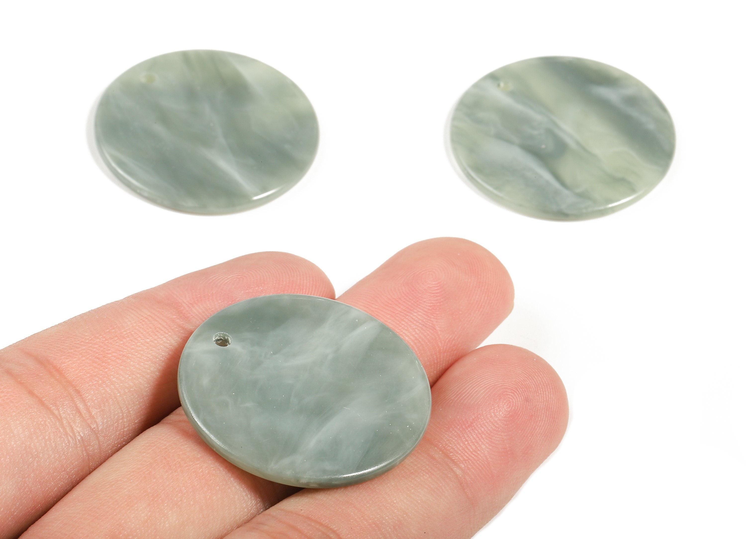 Acetate Round Charms - Round Earring and Pendant - Earring Findings - Jewelry Supplys - Color Code: A380 - 30x30x2.11mm - AC1315-A380 - DOMEDBAZAAR