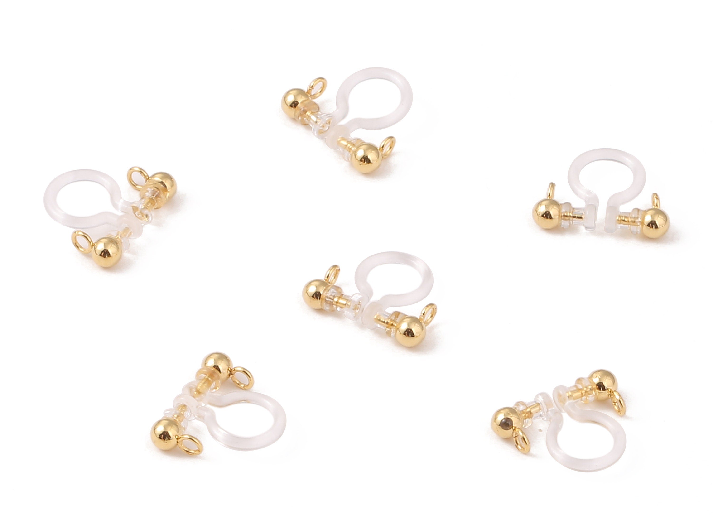 Brass Ω Earing Post - Brass Ω Earring Stud - 18K Real Gold Plated Brass - Jewelry Supplies - 12.85x11mm - RGP1105 - DOMEDBAZAAR