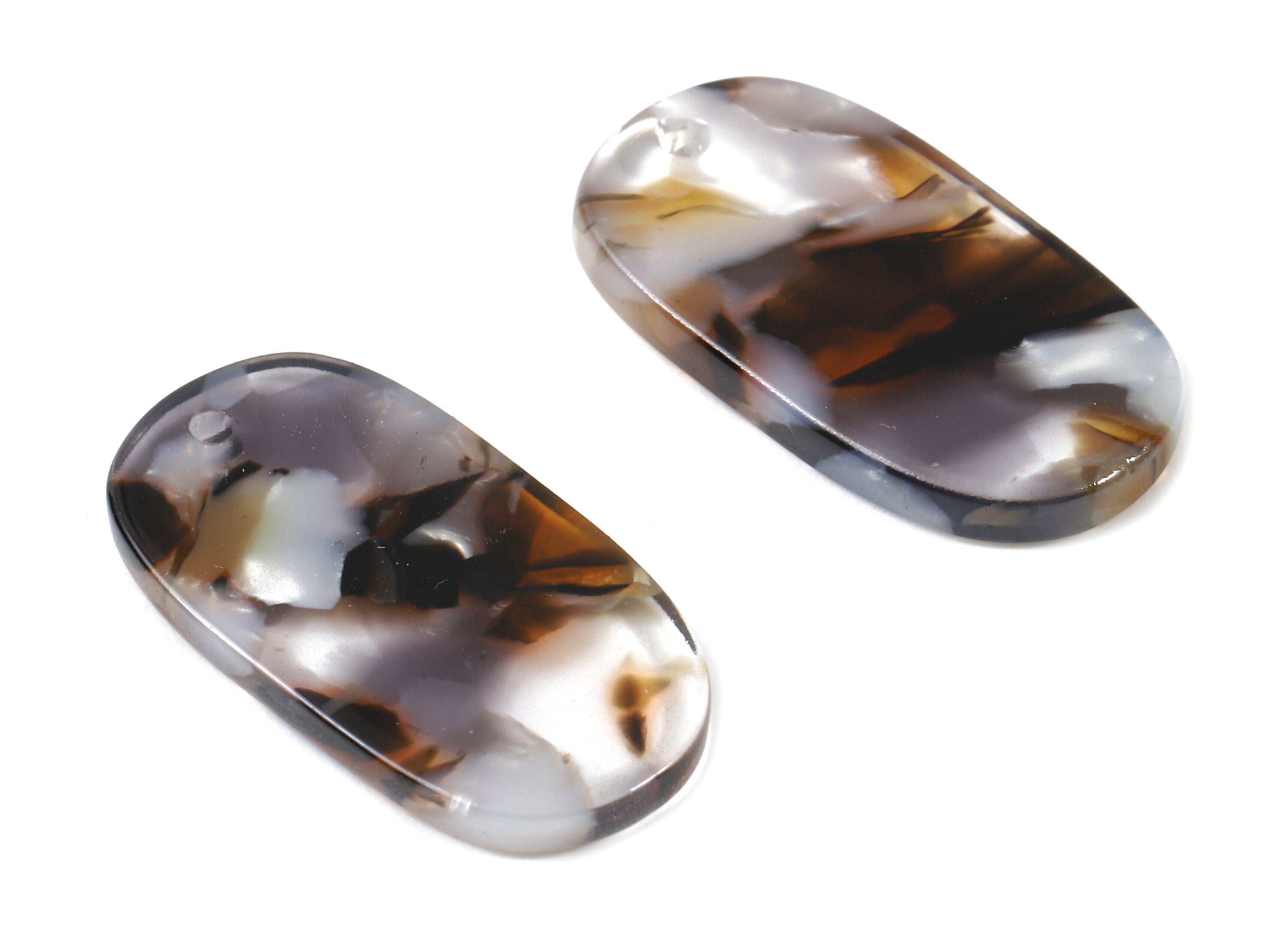 Acetate Oval Charms - Oval Earrings and Pendant - Earring Findings - Jewelry Supplys - Color Code: A412 - 26.44x13.93x2.58mm - AC1156-A412 - DOMEDBAZAAR