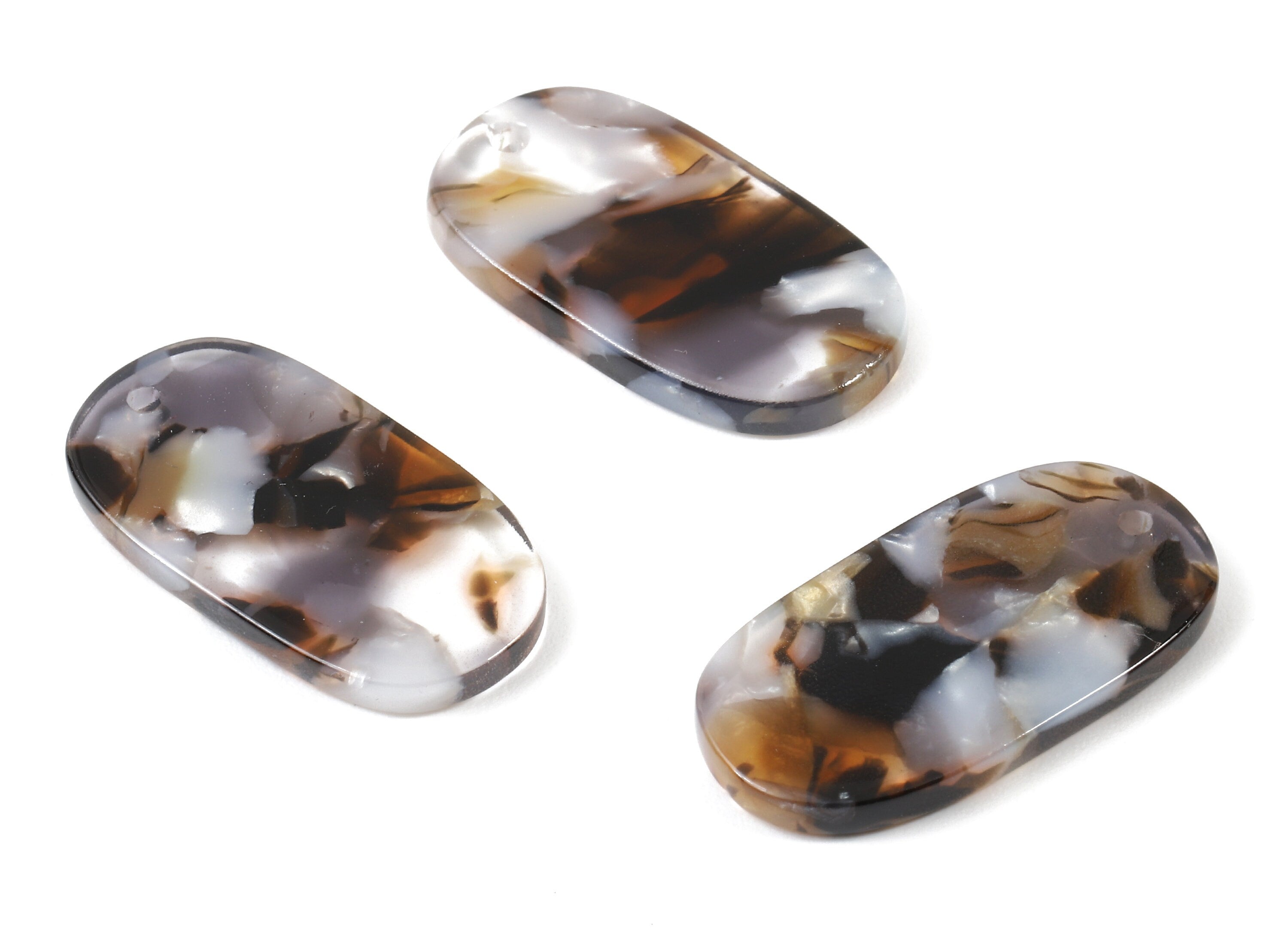 Acetate Oval Charms - Oval Earrings and Pendant - Earring Findings - Jewelry Supplys - Color Code: A412 - 26.44x13.93x2.58mm - AC1156-A412 - DOMEDBAZAAR