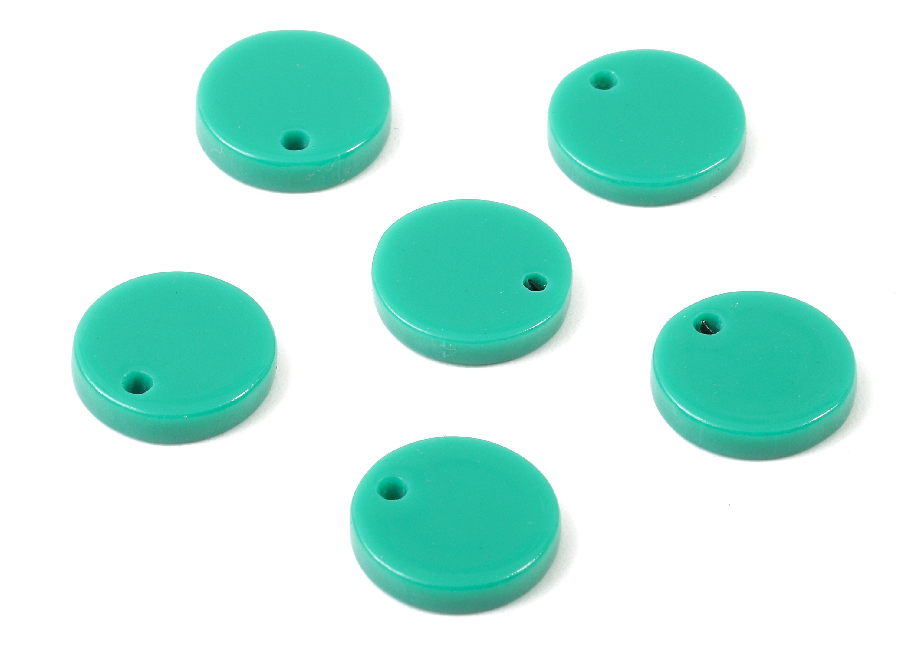 Acetate Round Charms - Round Earring and Pendant - Earring Findings - Jewelry Supplies - Color Code: A346 - 11.98x11.98x2.33mm - AC1161-A346 - DOMEDBAZAAR
