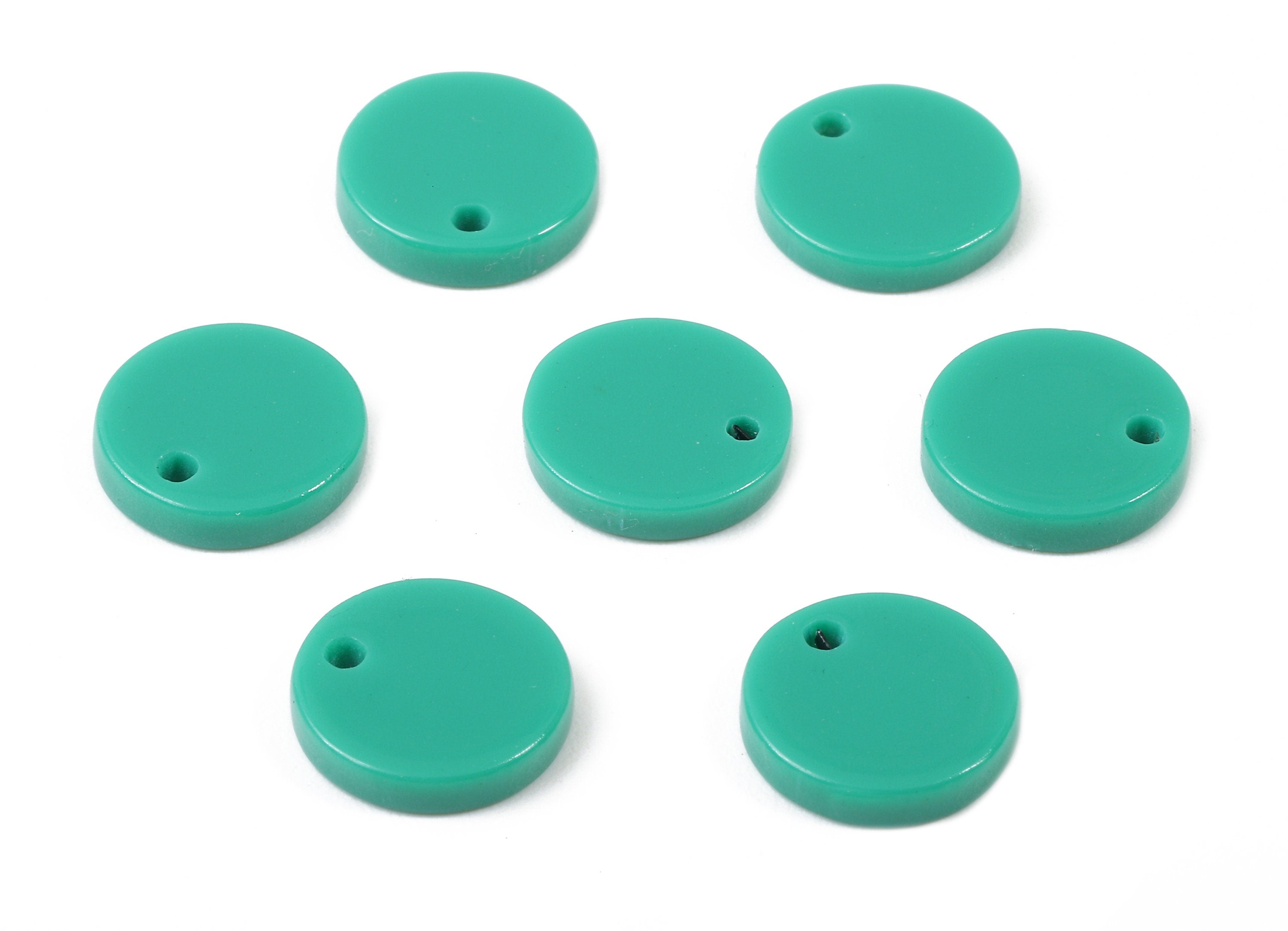 Acetate Round Charms - Round Earring and Pendant - Earring Findings - Jewelry Supplies - Color Code: A346 - 11.98x11.98x2.33mm - AC1161-A346 - DOMEDBAZAAR