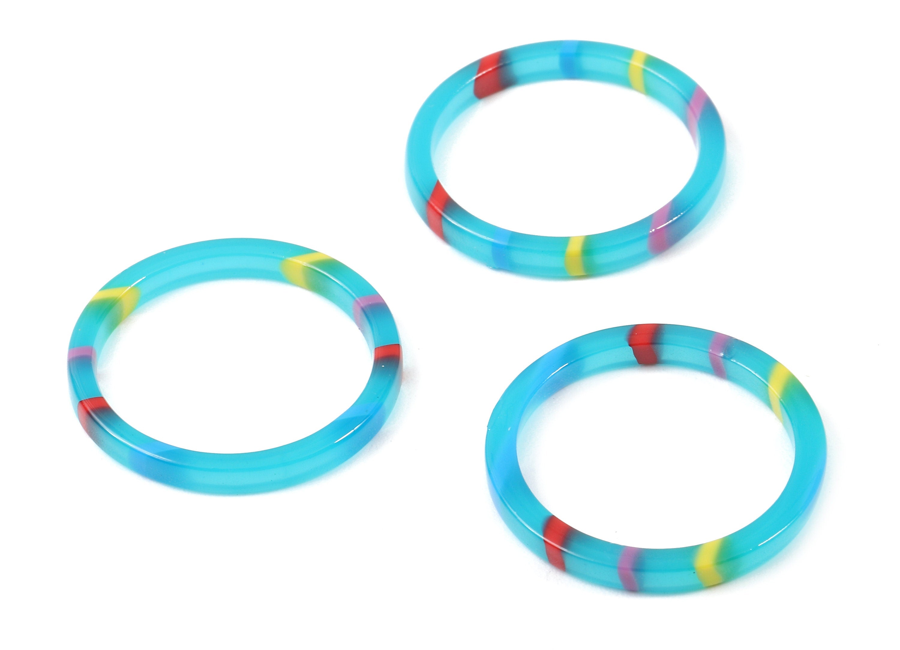 Acetate Circle Charms - Circle Earring and Pendant - Earring Findings - Jewelry Supplies - Color Code: A139- 23.7x23.7x2.8mm - AC1195-A139 - DOMEDBAZAAR