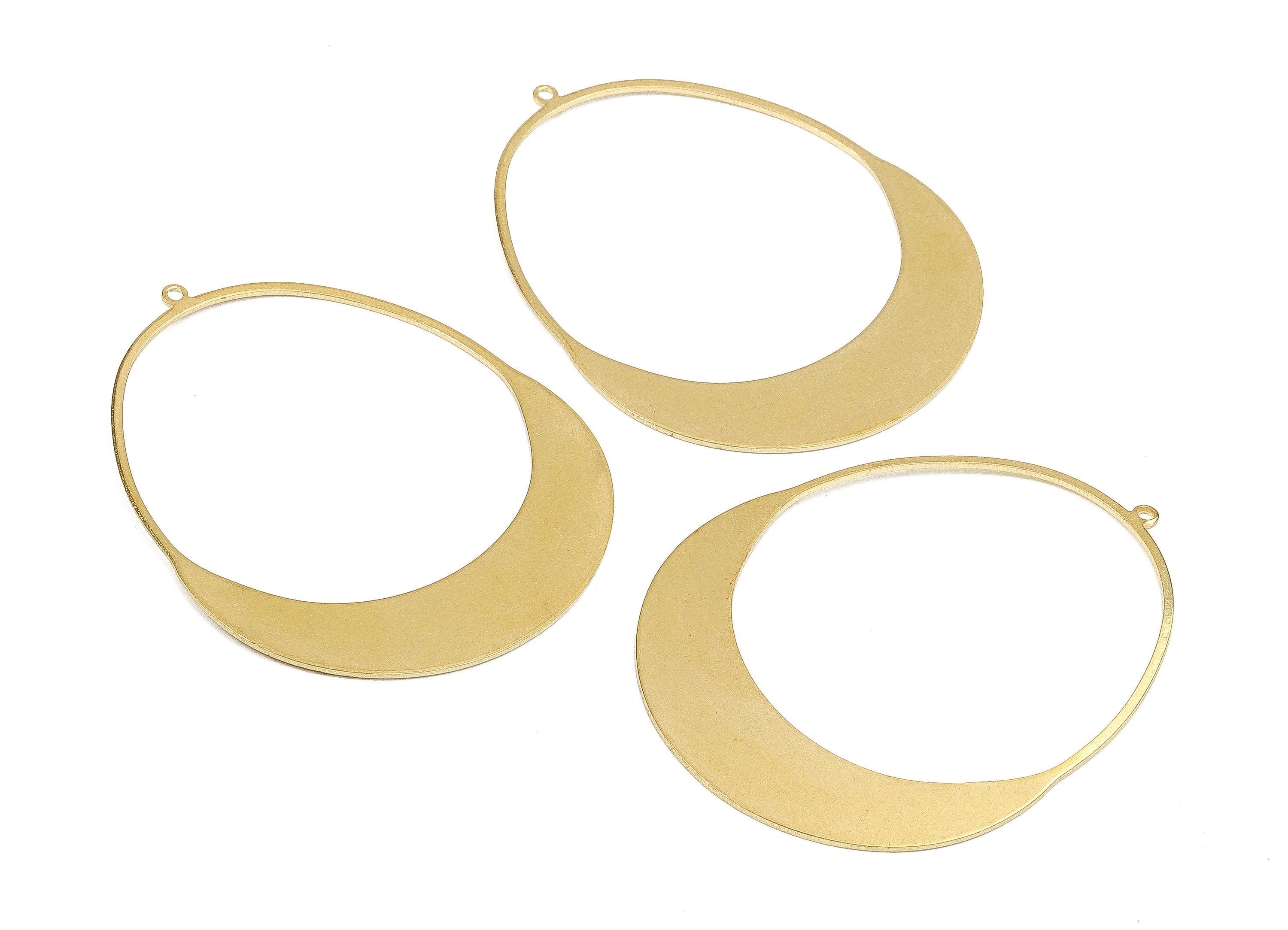 Brass Drop Charms - Raw Brass Drop Earrings and Pendant - Earring Findings - Jewelry Supplies - 53.53x42.13x0.96mm - PP2493 - DOMEDBAZAAR