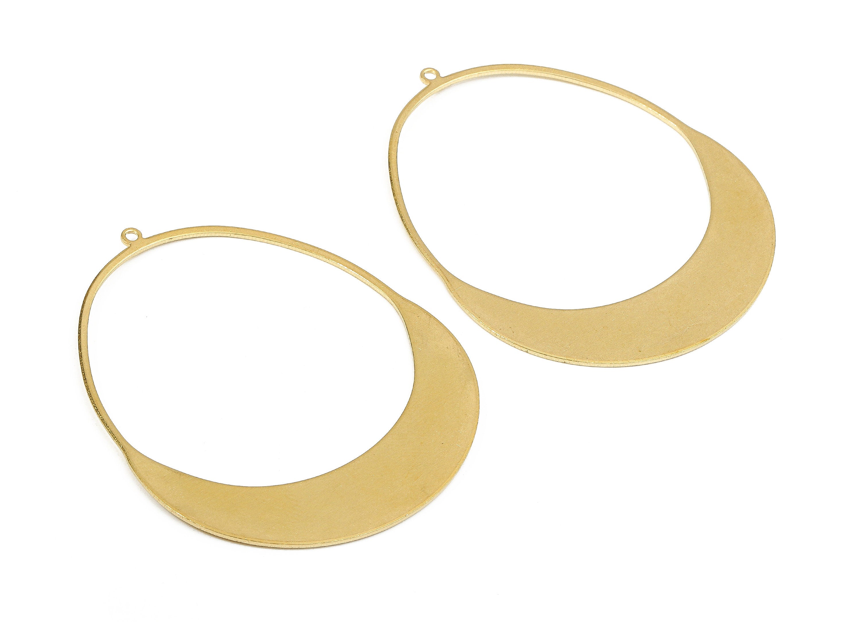 Brass Drop Charms - Raw Brass Drop Earrings and Pendant - Earring Findings - Jewelry Supplies - 53.53x42.13x0.96mm - PP2493 - DOMEDBAZAAR