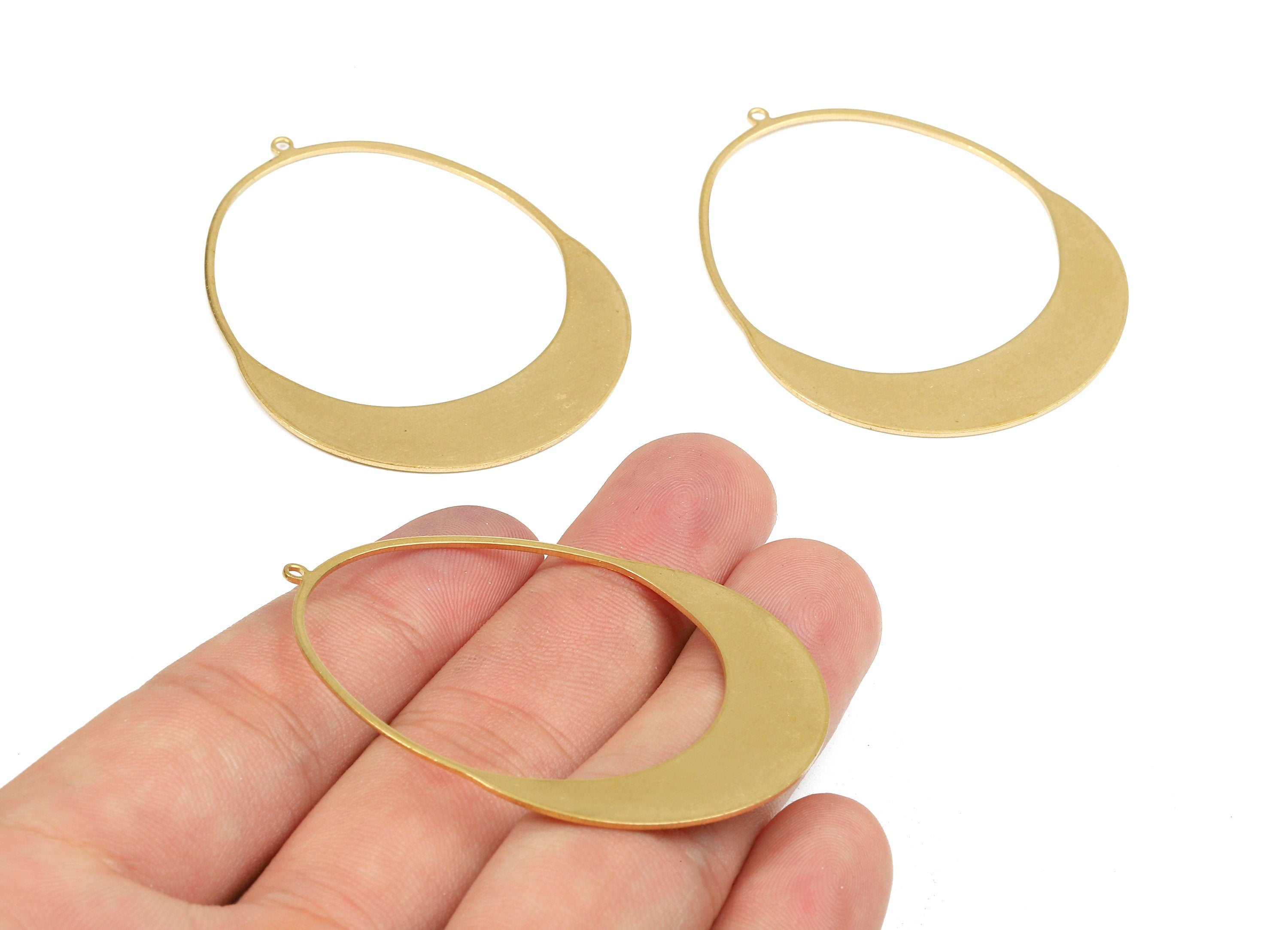 Brass Drop Charms - Raw Brass Drop Earrings and Pendant - Earring Findings - Jewelry Supplies - 53.53x42.13x0.96mm - PP2493 - DOMEDBAZAAR