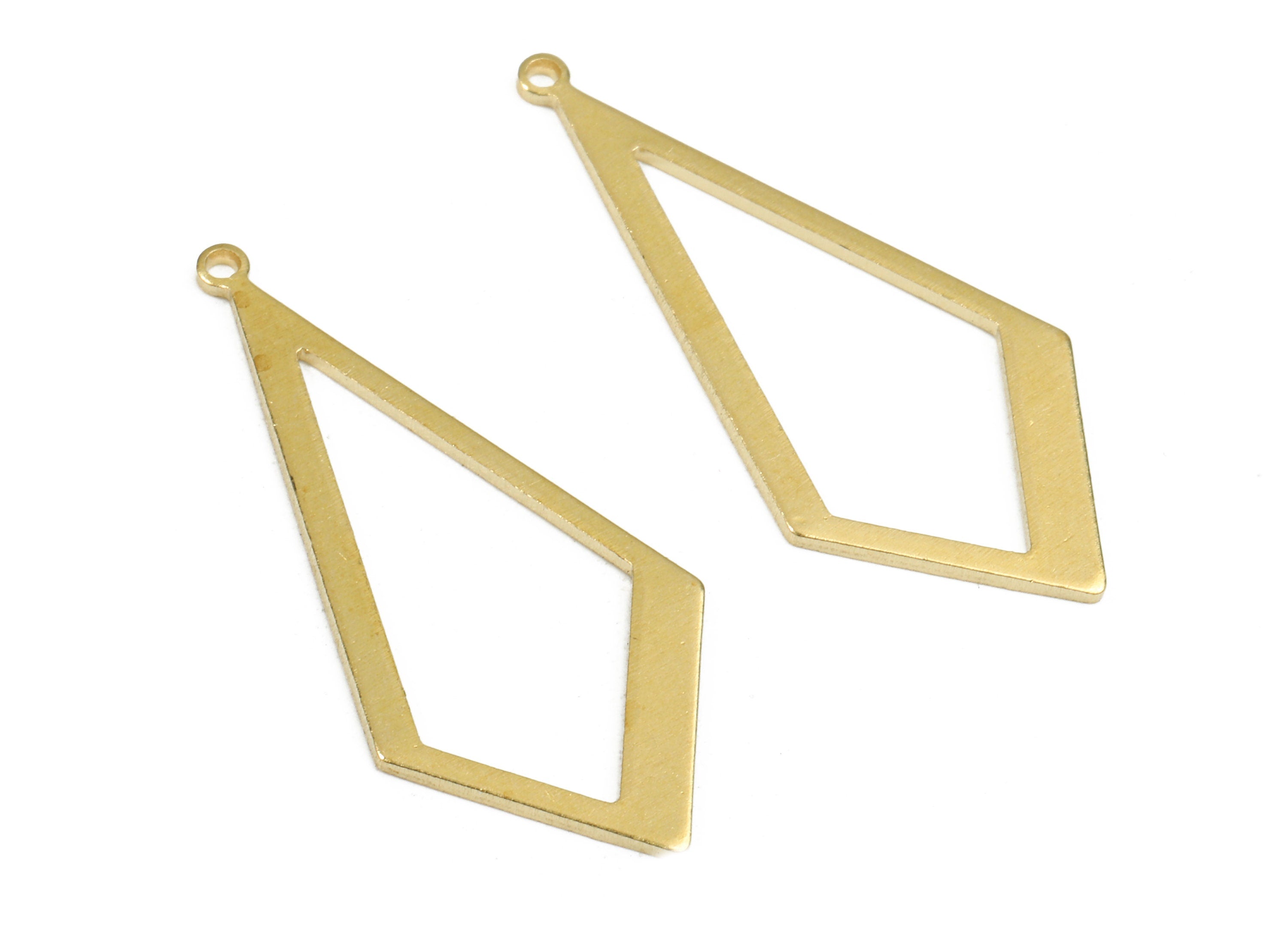 Brass Diamond Charms - Raw Brass Diamond Earrings and Pendant - Earring Findings - Jewelry Supplies - 30.96x14.25x1.06mm - PP2659 - DOMEDBAZAAR