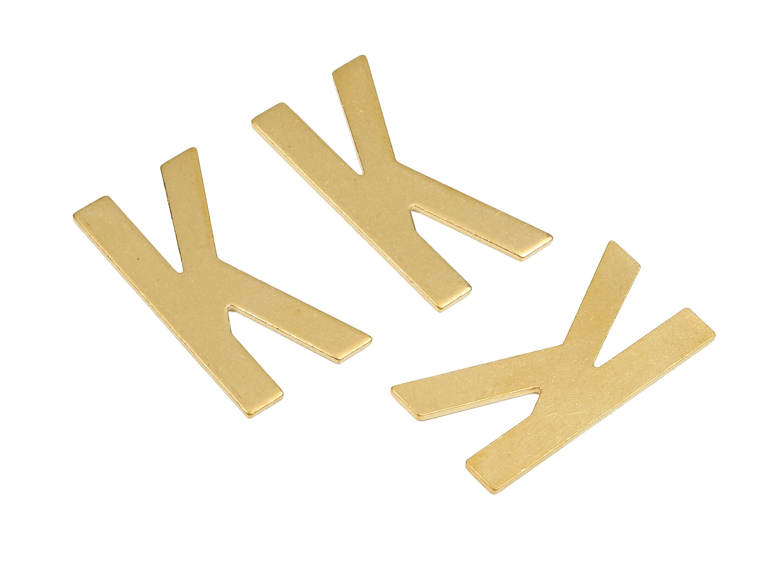 Brass K Blank - Raw Brass Letter K Blank - Brass Letter Wallart Decoration - Brass Alphabet K Blank - 29.96x15.08x1.08mm - PP2739 - DOMEDBAZAAR