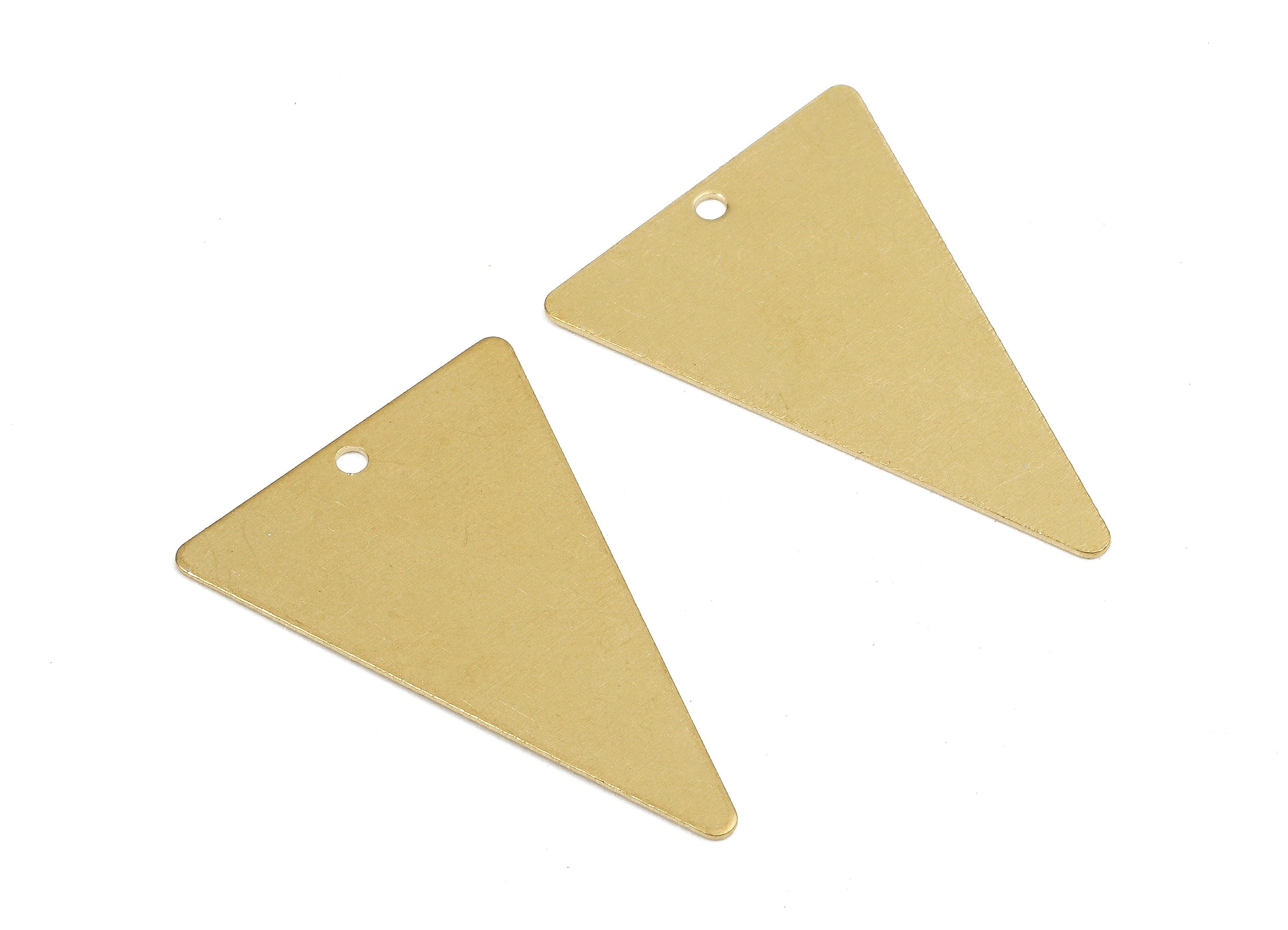 Personalized stamping blank - Brass Triangle Charms - Raw Brass Triangle Earrings and Pendant - 28x20x0.48mm - PP2437 - DOMEDBAZAAR