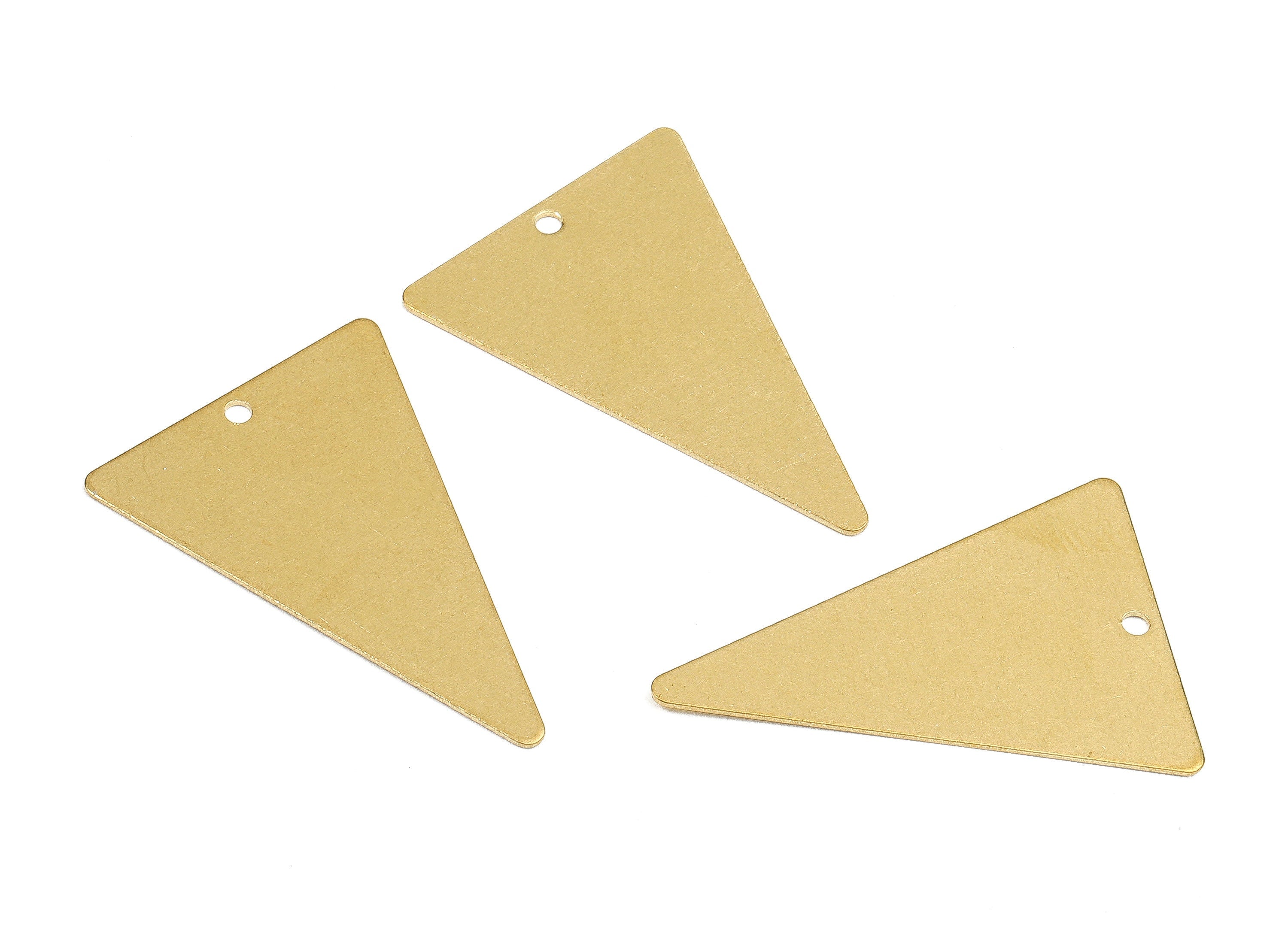 Personalized stamping blank - Brass Triangle Charms - Raw Brass Triangle Earrings and Pendant - 28x20x0.48mm - PP2437 - DOMEDBAZAAR