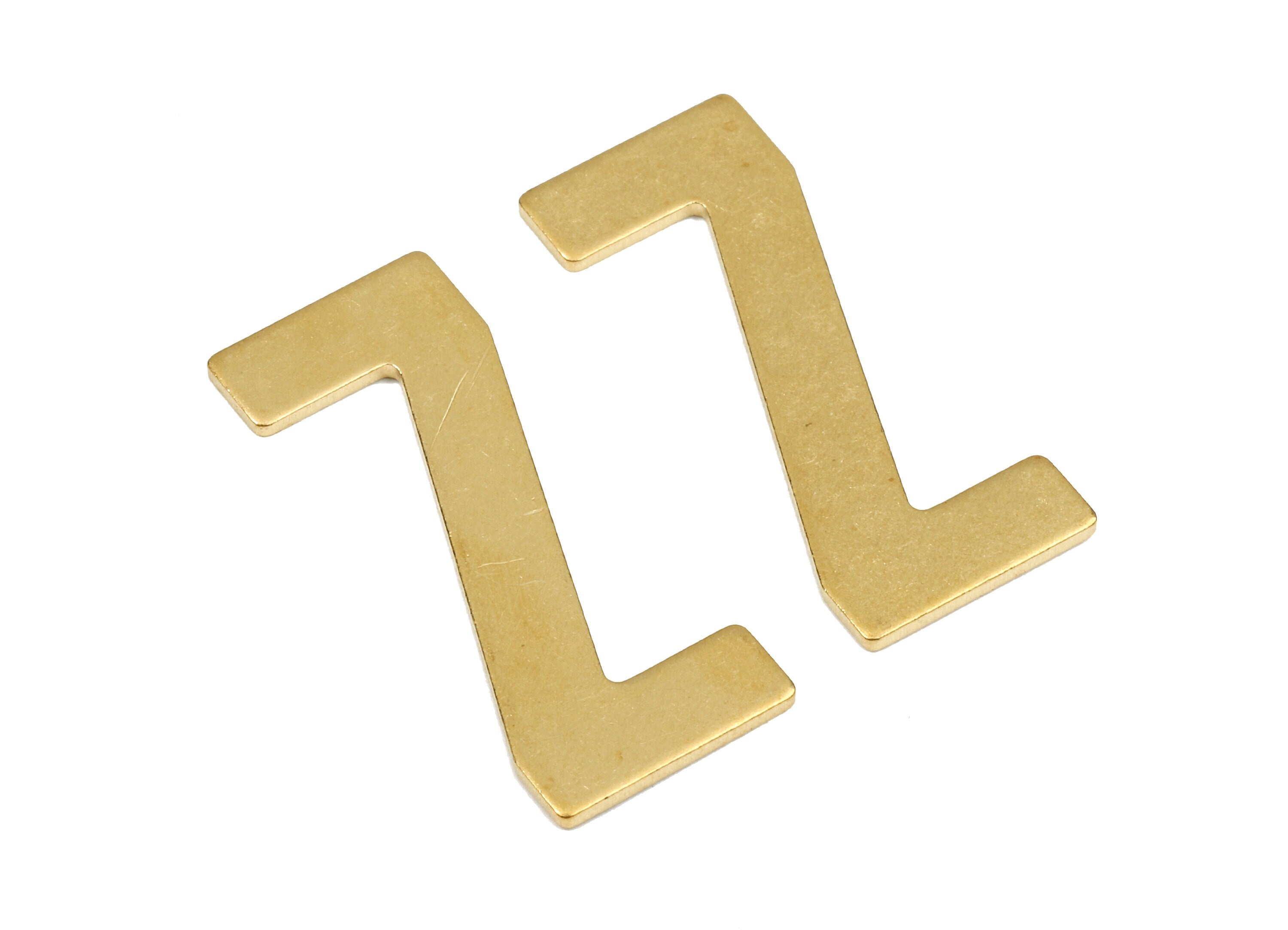 Brass Z Blank - Raw Brass Letter Z Blank - Brass Letter Wallart Decoration - Brass Alphabet Z Blank - 29.99x12.76x1.09mm - PP2754 - DOMEDBAZAAR