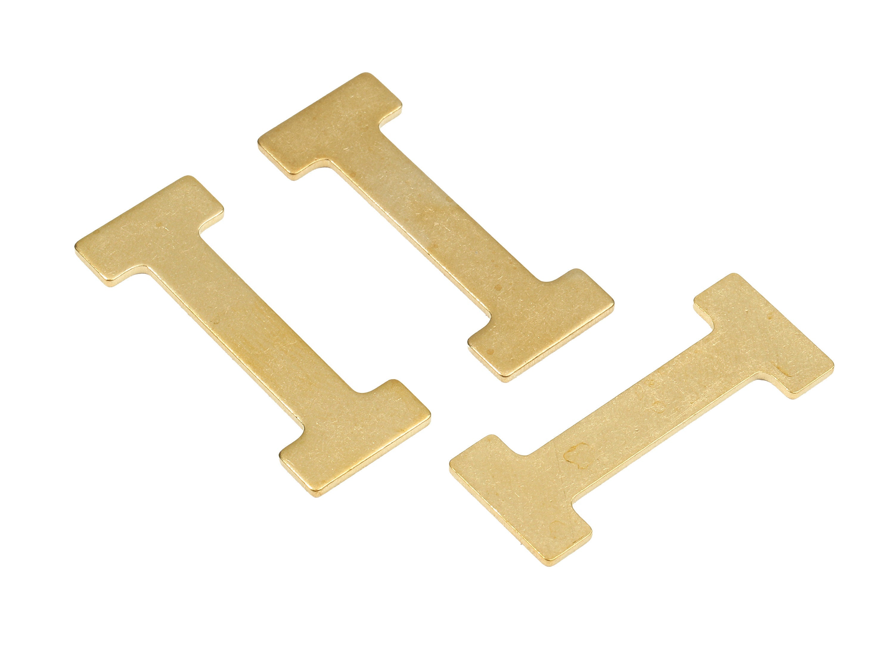 Brass I Blank - Raw Brass Letter I Blank - Brass Letter Wallart Decoration - Brass Alphabet V Blank - 30x11.86x1.13mm - PP2737 - DOMEDBAZAAR