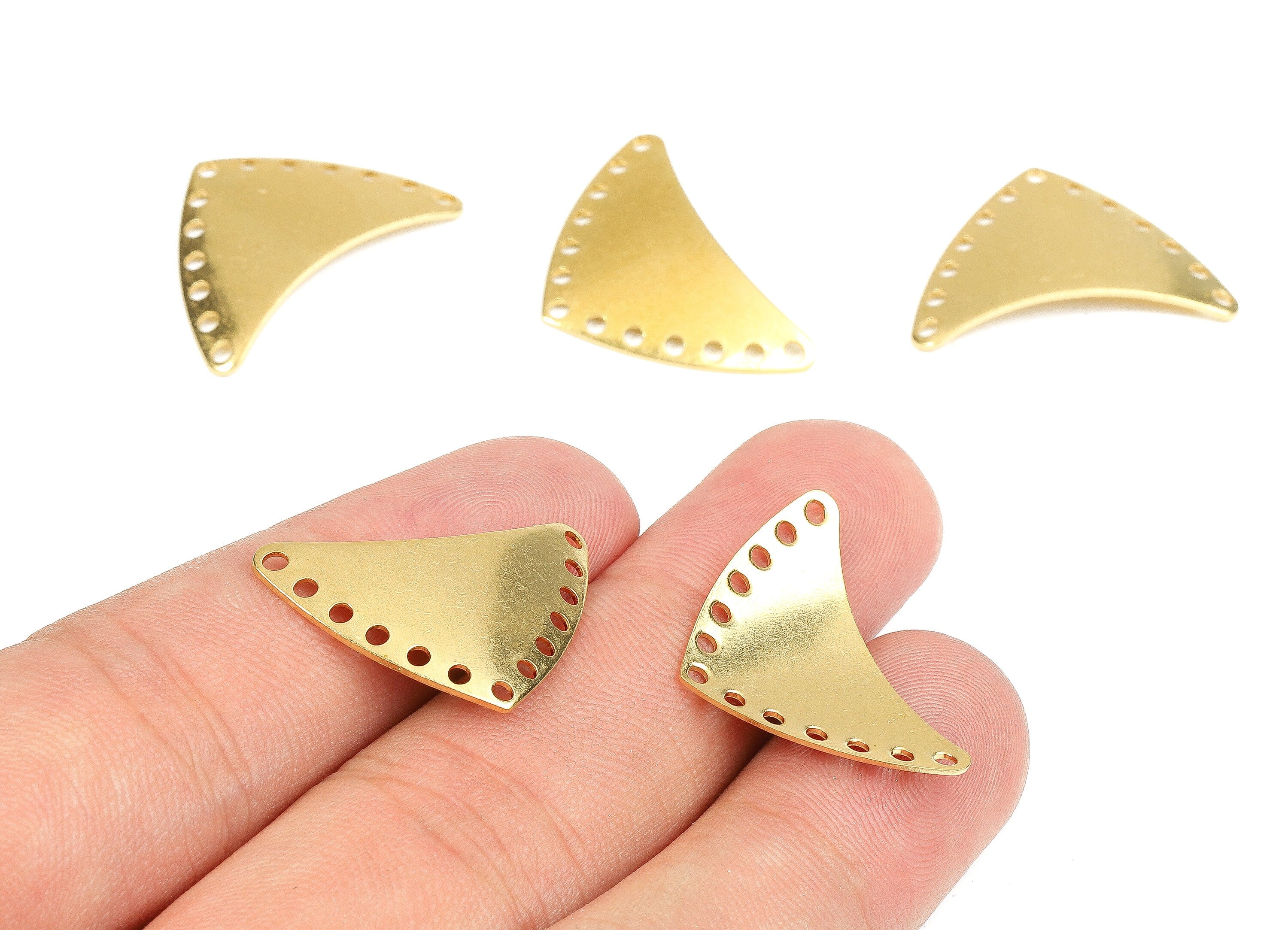 Personalized stamping blank - Brass Arrow Connectors - Raw Brass Arrow Connector Pendant - Porous Connectors - 25.35x16.48x0.91mm - PP2435 - DOMEDBAZAAR