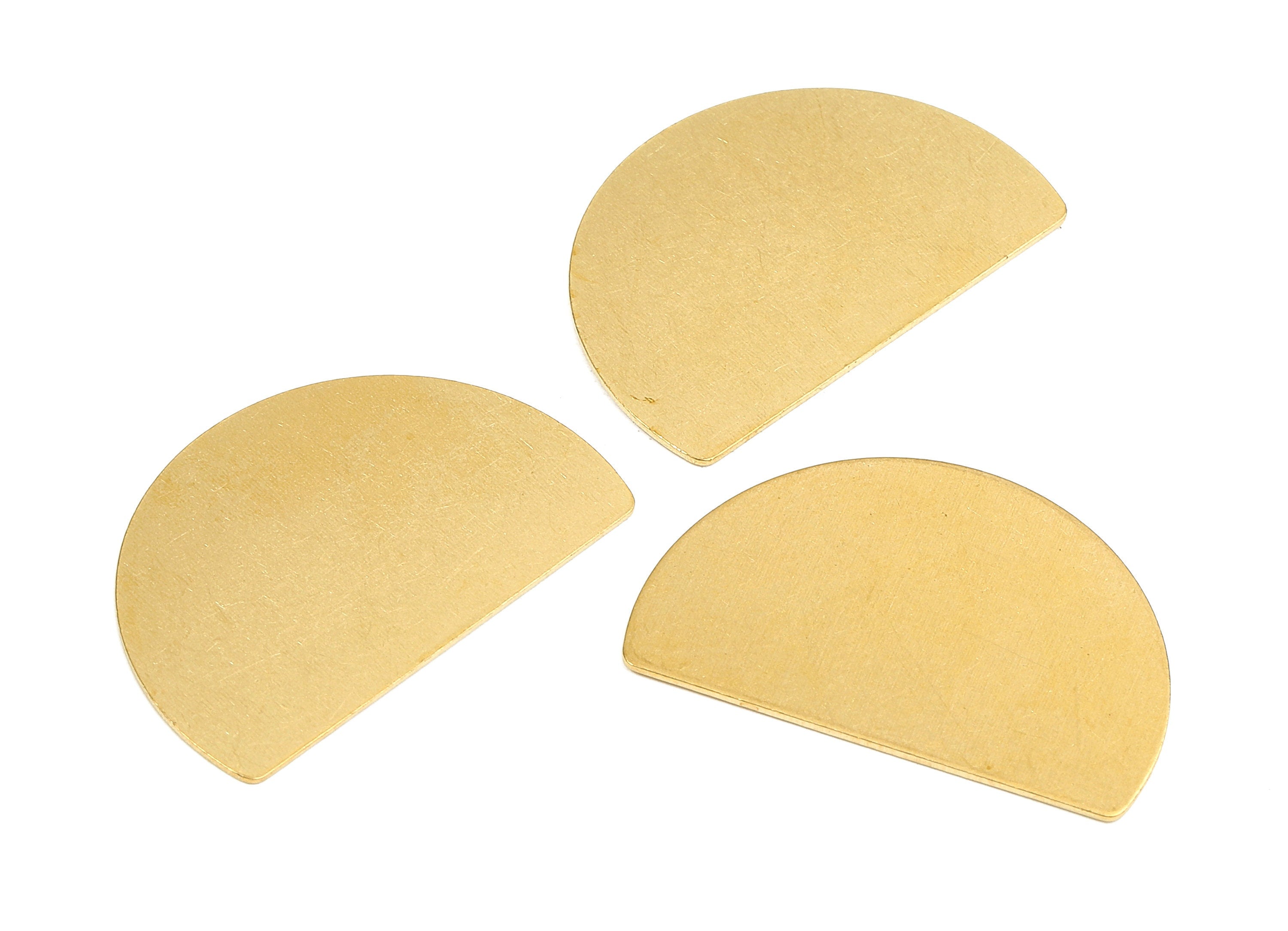 Brass D Blank - Raw Brass D Blank - Brass D Tag - Brass Stamping Tag - Brass Blank Findings - 26.48x17.57x0.55mm - PP2415 - DOMEDBAZAAR