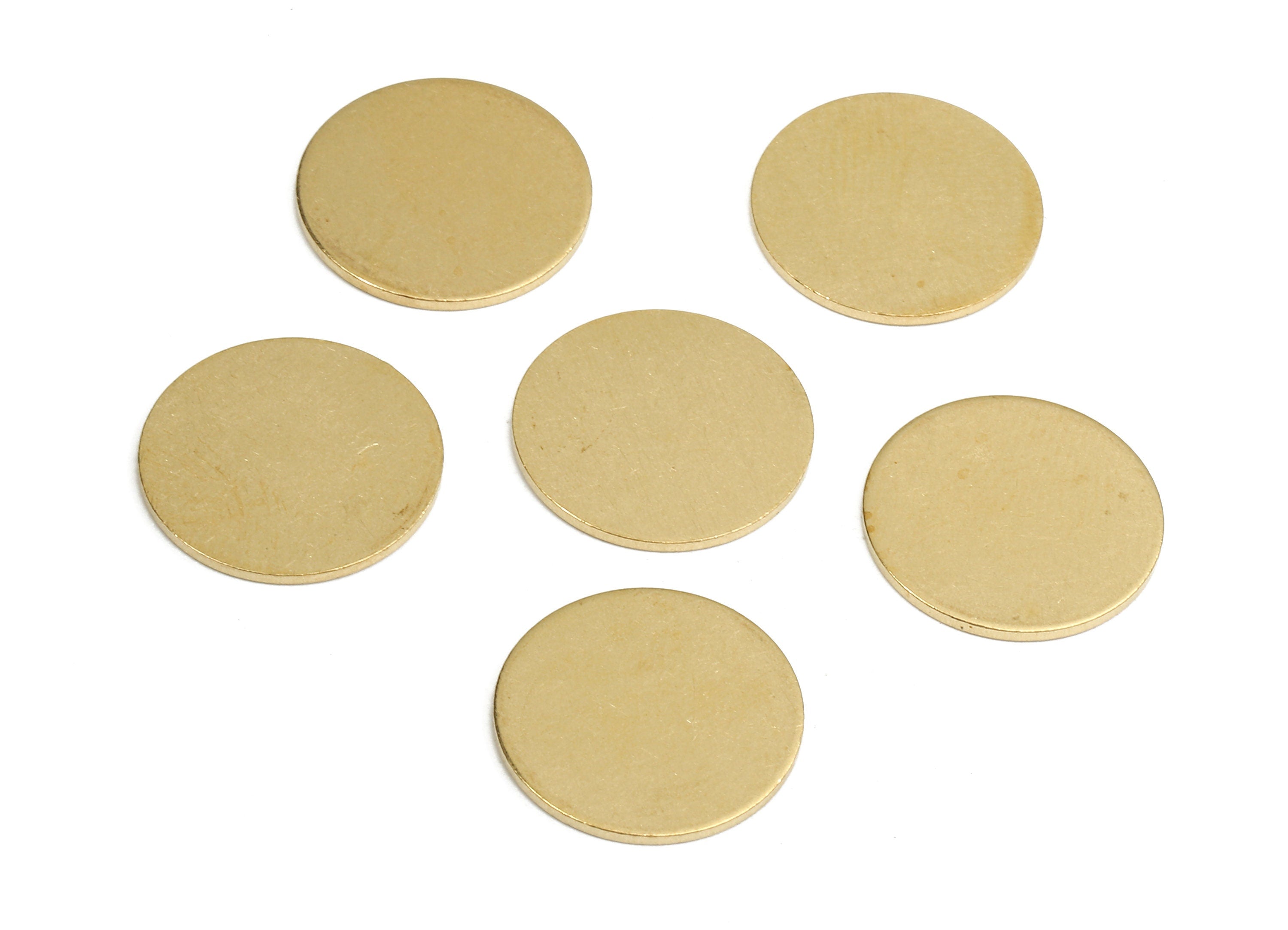 Brass Round Blank - Raw Brass Round Blank - Brass Round Tag - Brass Stamping Tag - Brass Blank Findings - 15.02x0.81mm - PP2403 - DOMEDBAZAAR