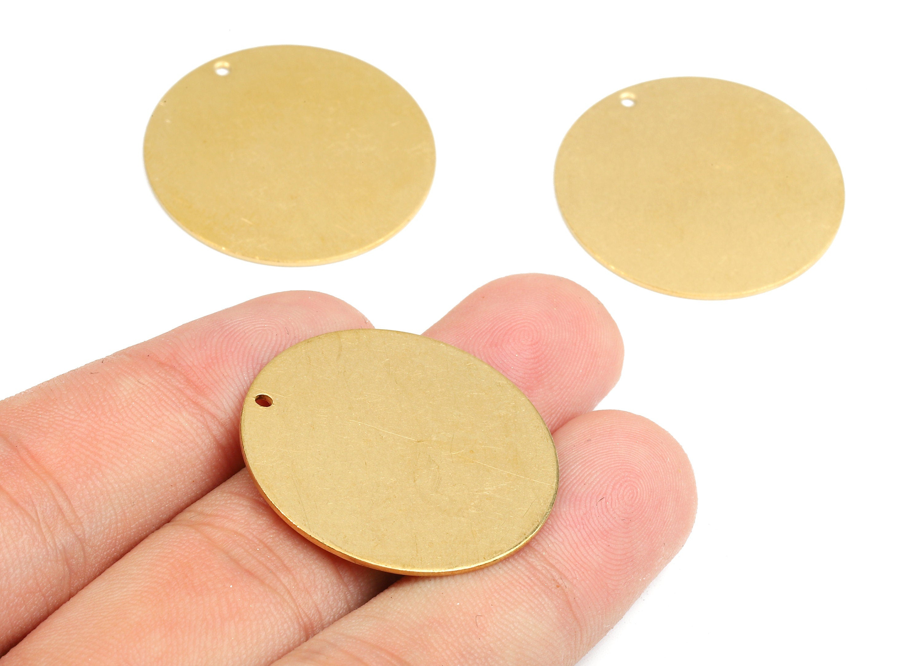 Personalized stamping blank - Brass Round Charms - Raw Brass Coin Earrings and Pendant - Brass Round Necklace - 30.01x30.01x0.81mm - PP2391 - DOMEDBAZAAR