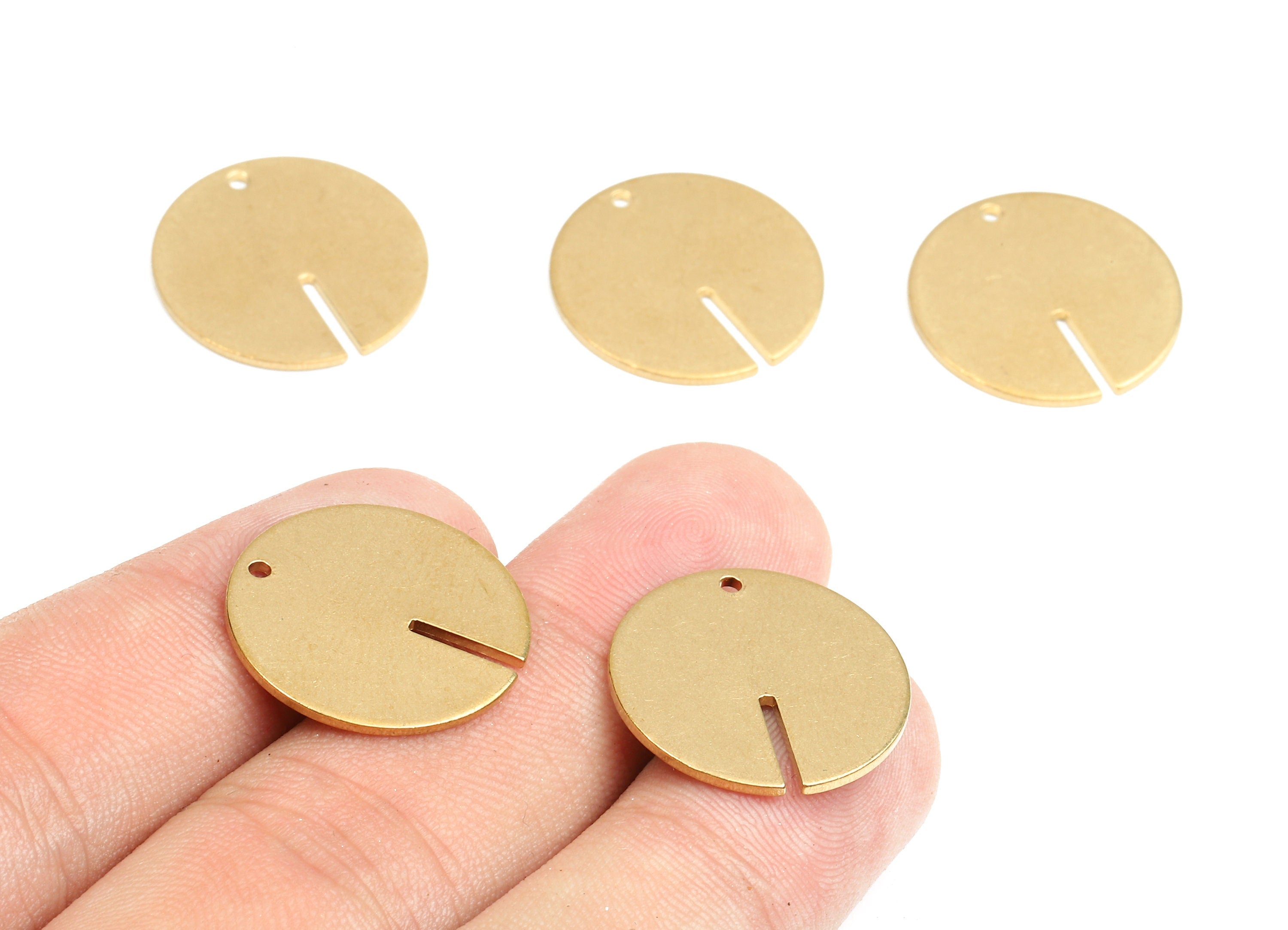 Personalized stamping blank - Brass Round Charms - Raw Brass Coin Earrings and Pendant - Brass Round Necklace - 20.12x20.12x1.11mm - PP2625 - DOMEDBAZAAR