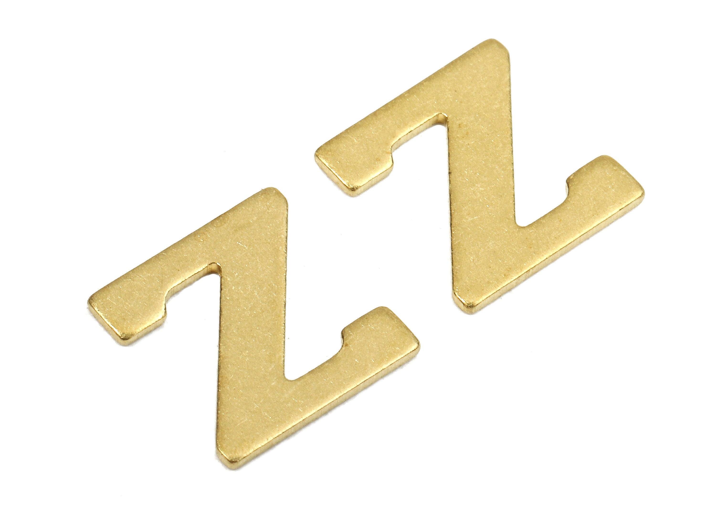 Brass Z Blank - Raw Brass Letter Z Blank - Brass Letter Wallart Decoration - Brass Alphabet Z Blank - 9.63x9.63x0.91mm - PP2780 - DOMEDBAZAAR