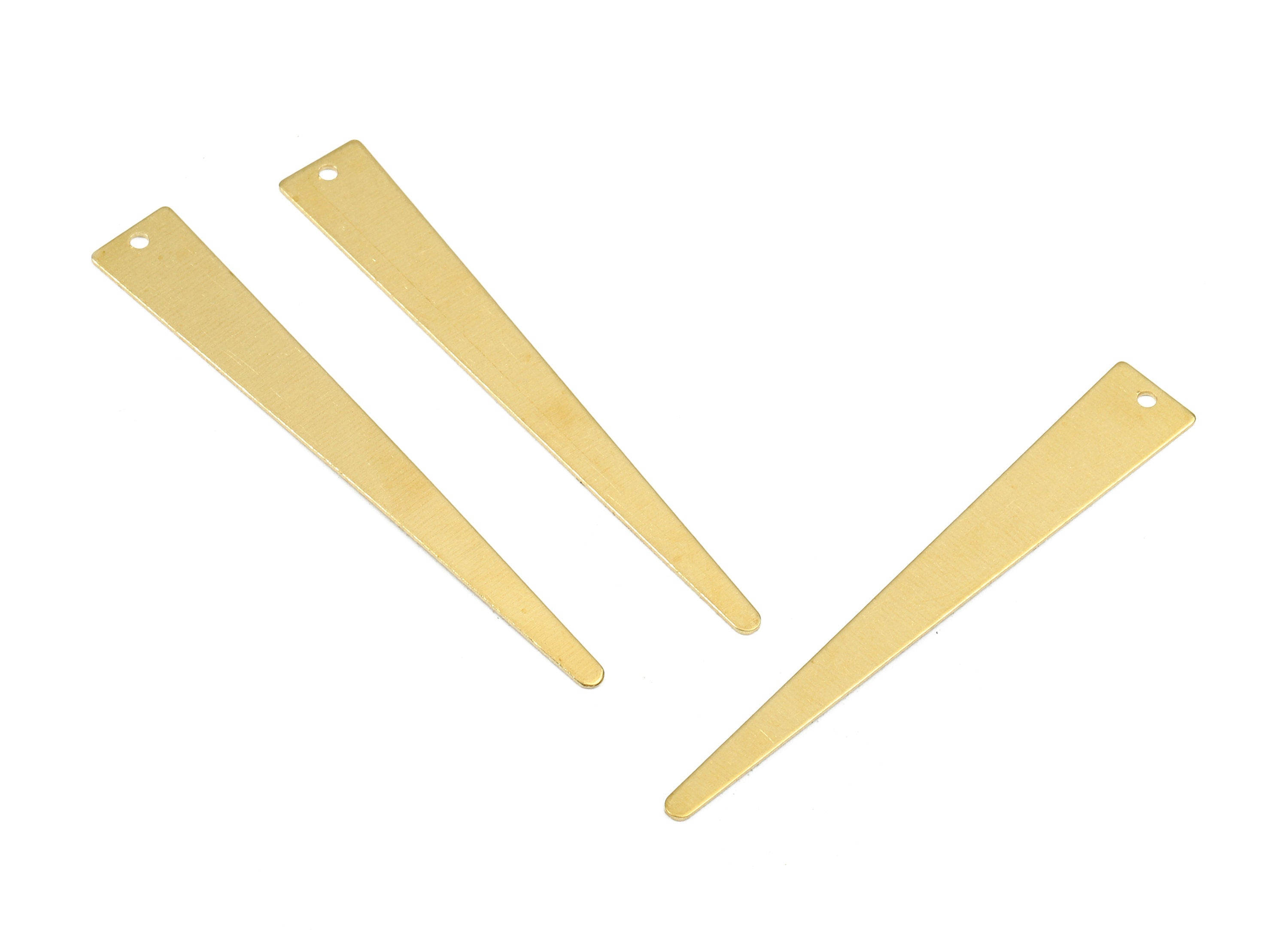 Personalized stamping blank - Brass Triangle Charms - Raw Brass Triangle Earrings and Pendant - 48.2x6.99x0.48mm - PP2461 - DOMEDBAZAAR