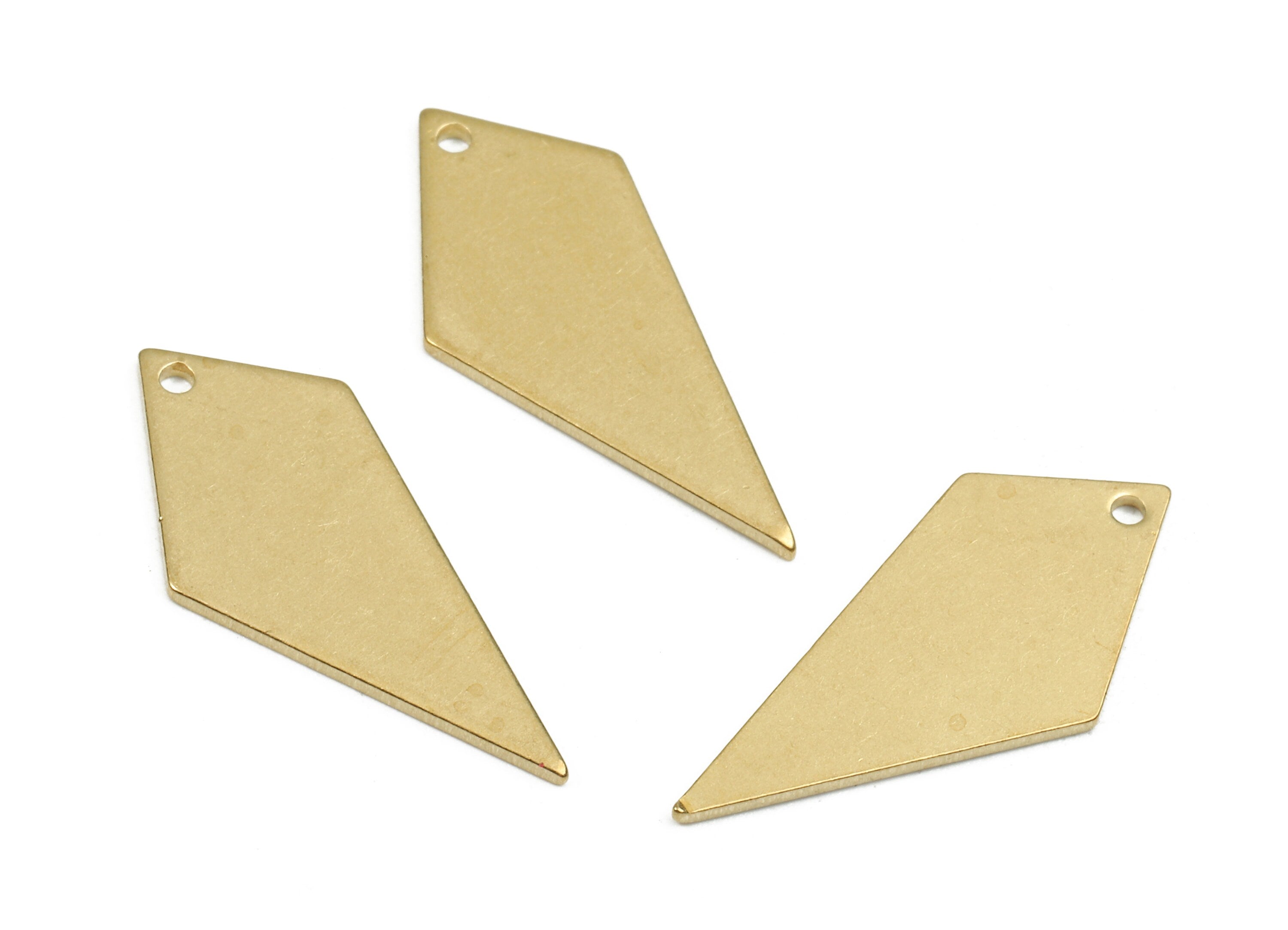 Personalized stamping blank - Brass Diamond Charms - Raw Brass Diamond Earrings and Pendant - 22.39x10.47x0.97mm - PP2660 - DOMEDBAZAAR