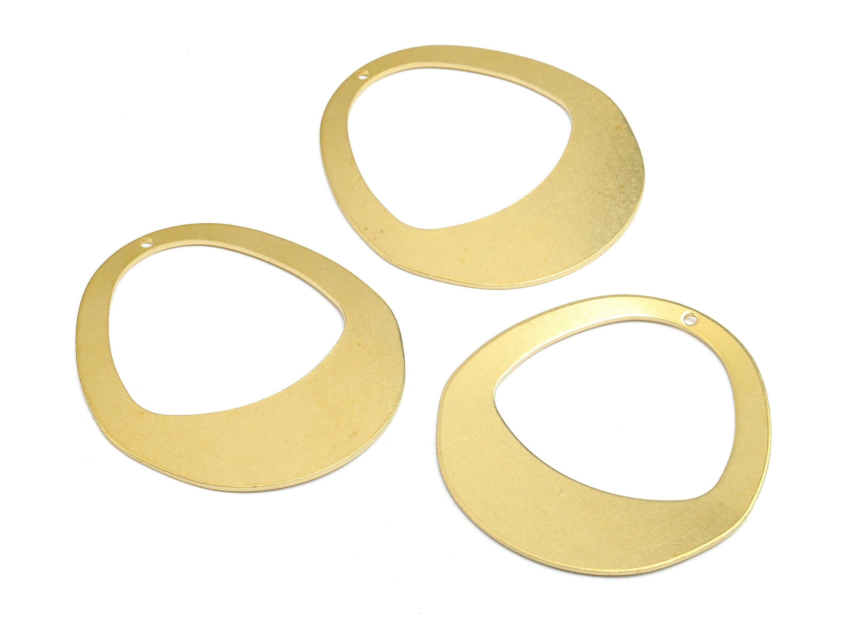 Personalized stamping blank - Brass Drop Charms - Raw Brass Drop Earrings and Pendant - Brass Drop Findings - 40.19x37.58x0.79mm - PP2494 - DOMEDBAZAAR