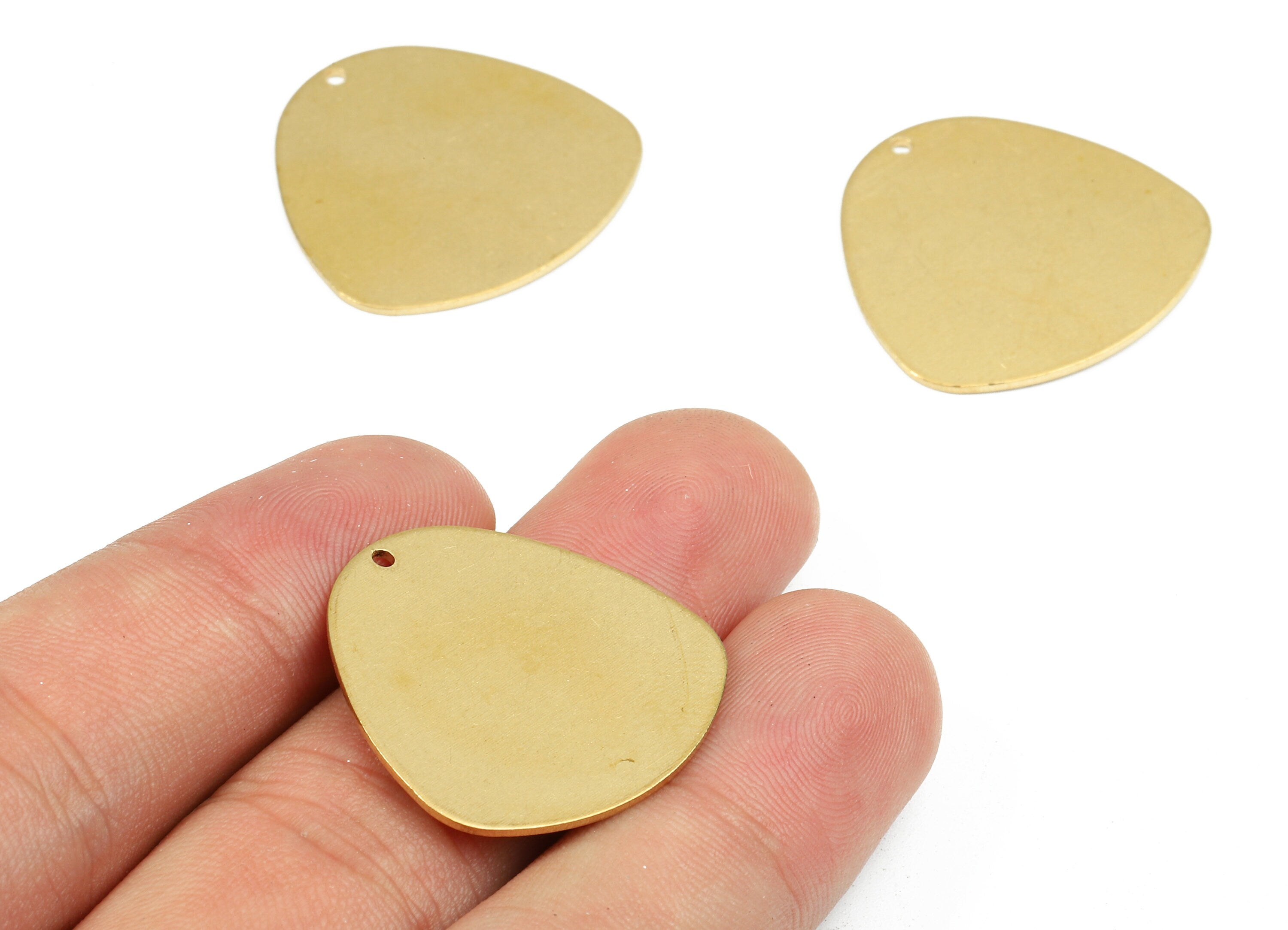 Personalized stamping blank - Brass Drop Charms - Raw Brass Drop Earrings and Pendant - Brass Drop Findings - 27x25x0.78mm - PP2495 - DOMEDBAZAAR