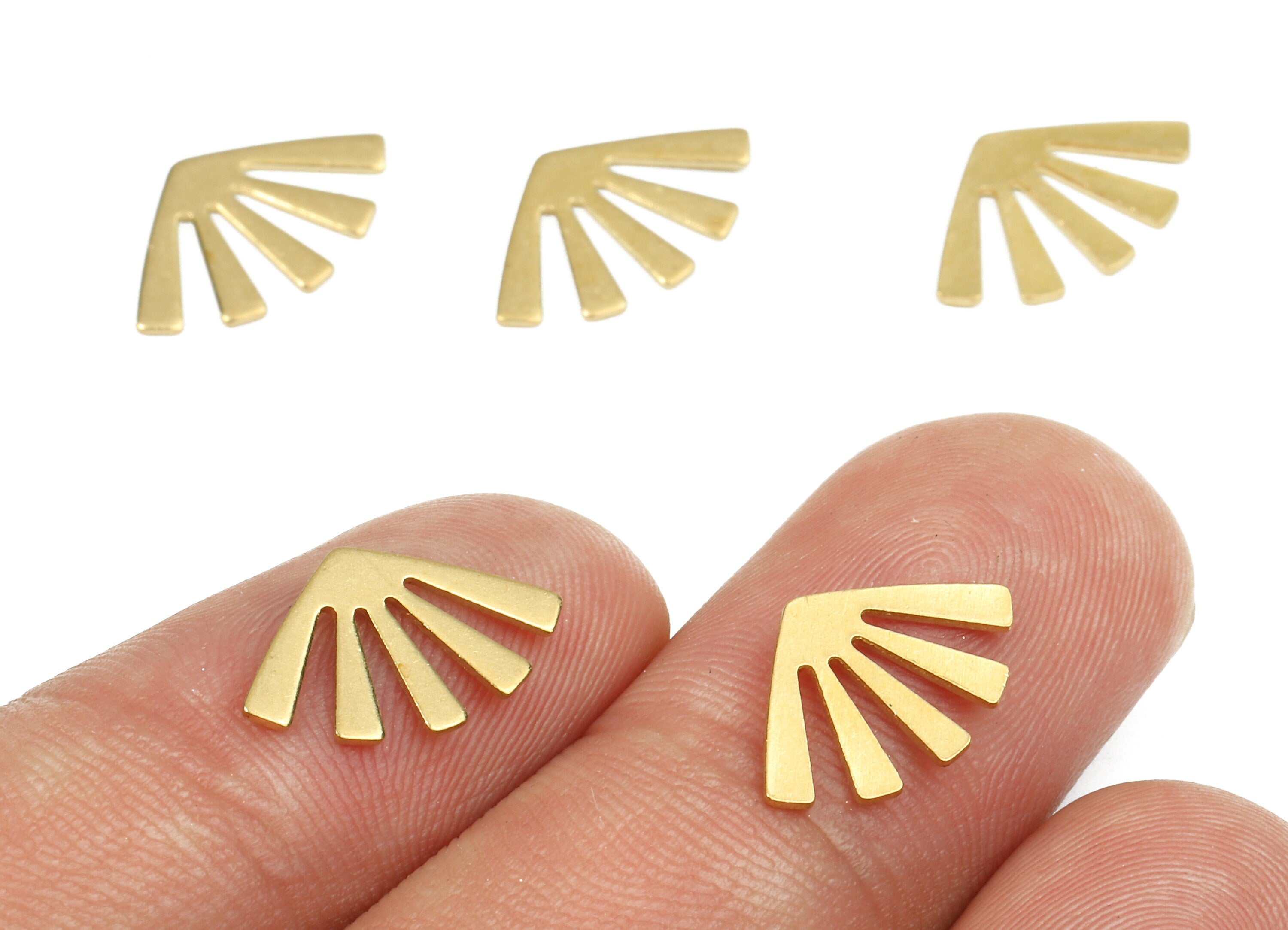 Brass Sun Blank - Raw Brass Sun Blank - Brass Sun Tag - Brass Stamping Tag - Jewellery Supplies - 15x9.38x0.8mm - PP2490 - DOMEDBAZAAR