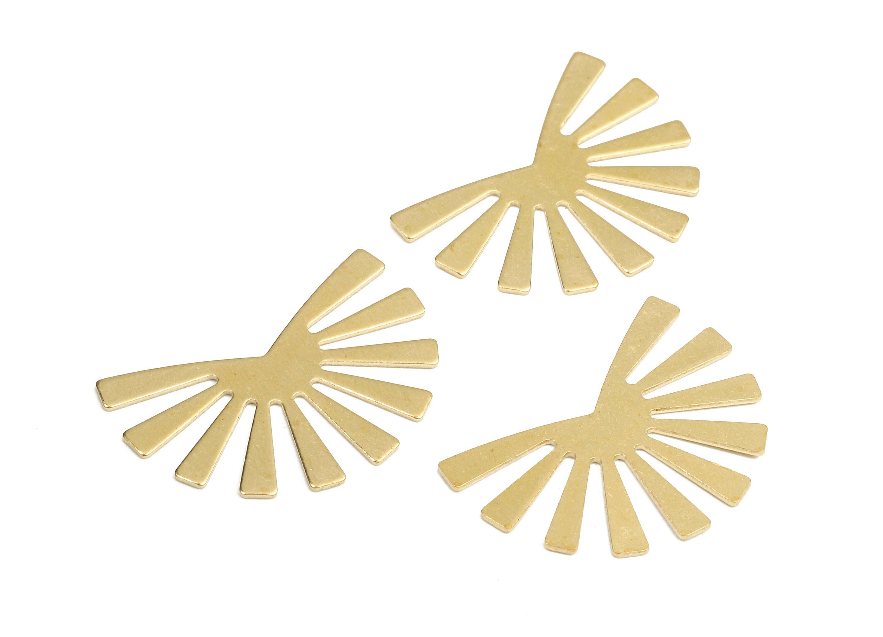 Brass Sun Blank - Raw Brass Sun Blank - Brass Stamping Tag - Brass Blank Findings - Jewellery Supplies - 24.78x13.36x0.57mm - PP2509 - DOMEDBAZAAR