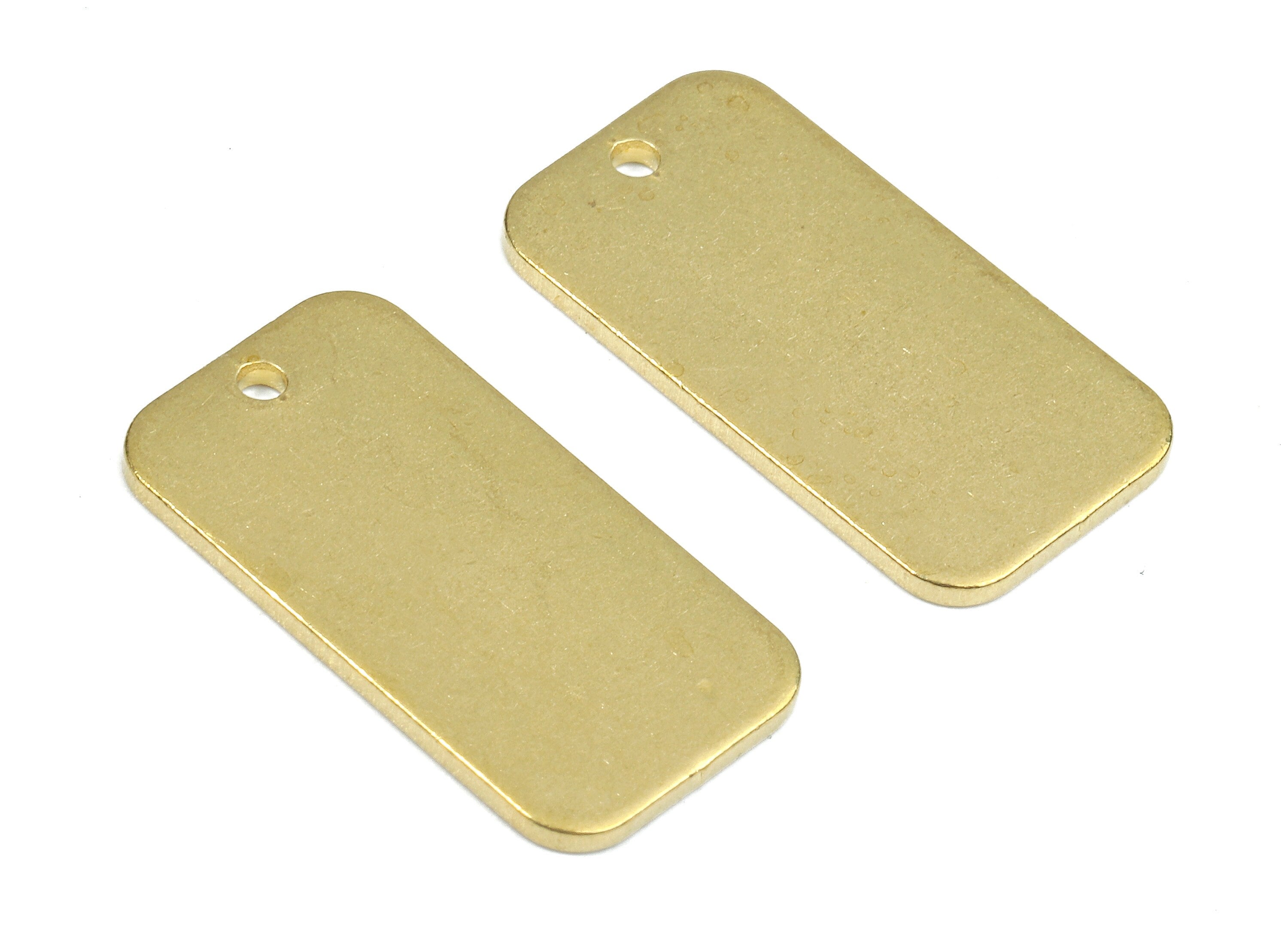 Personalized stamping blank - Brass Rectangle Charms - Raw Brass Rectangle Earrings and Pendant - 20.29x10.84x1.15mm - PP2619 - DOMEDBAZAAR