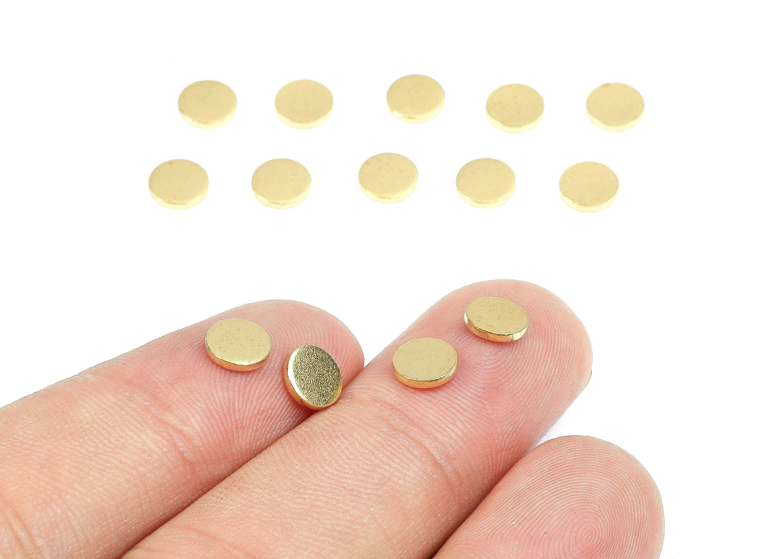 Brass Round Blank - Raw Brass Round Blank - Brass Round Tag - Brass Stamping Tag - Brass Blank Findings - 6.01x6.01x1.33mm - PP2684 - DOMEDBAZAAR