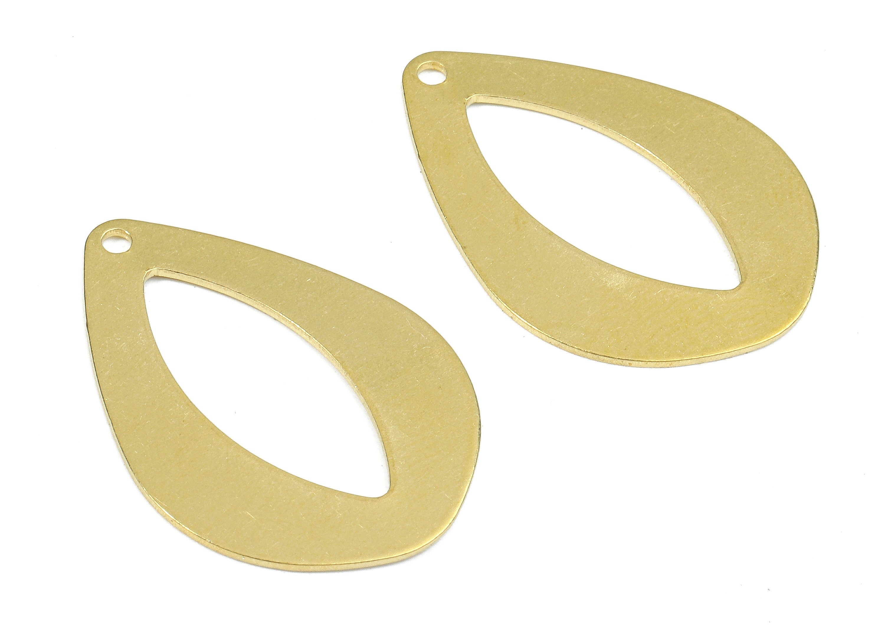 Personalized stamping blank - Brass Drop Charms - Raw Brass Eye Earrings and Pendant - Brass Drop Necklace  - 25.63x18x0.86mm - PP2632 - DOMEDBAZAAR