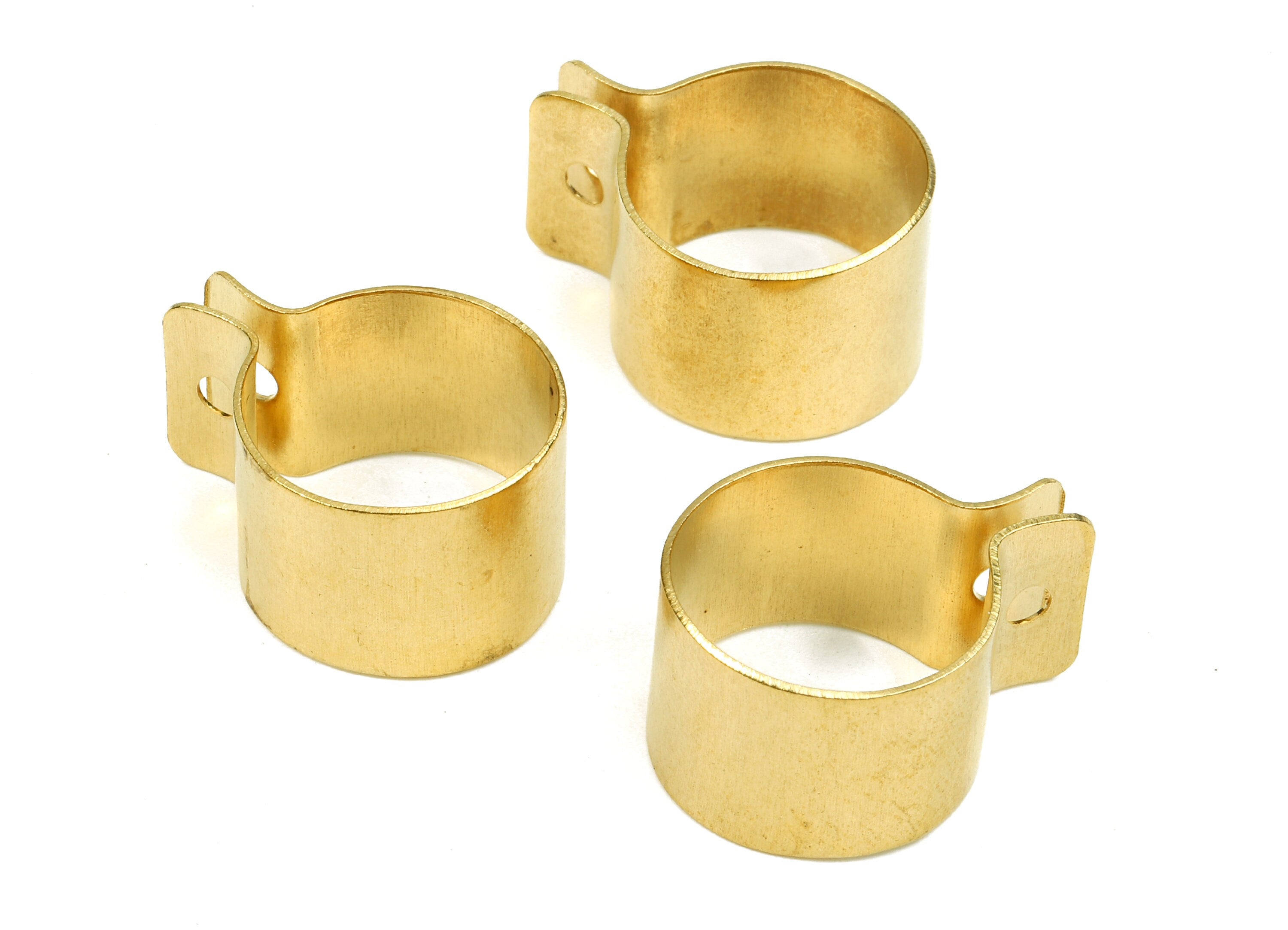 Brass Ring Connectors - Raw Brass Round Pendant & Necklace - Brass Connector Charms - 2 Holes - Jewelry Supplies - 26x18.92x0.86mm - PP2699 - DOMEDBAZAAR