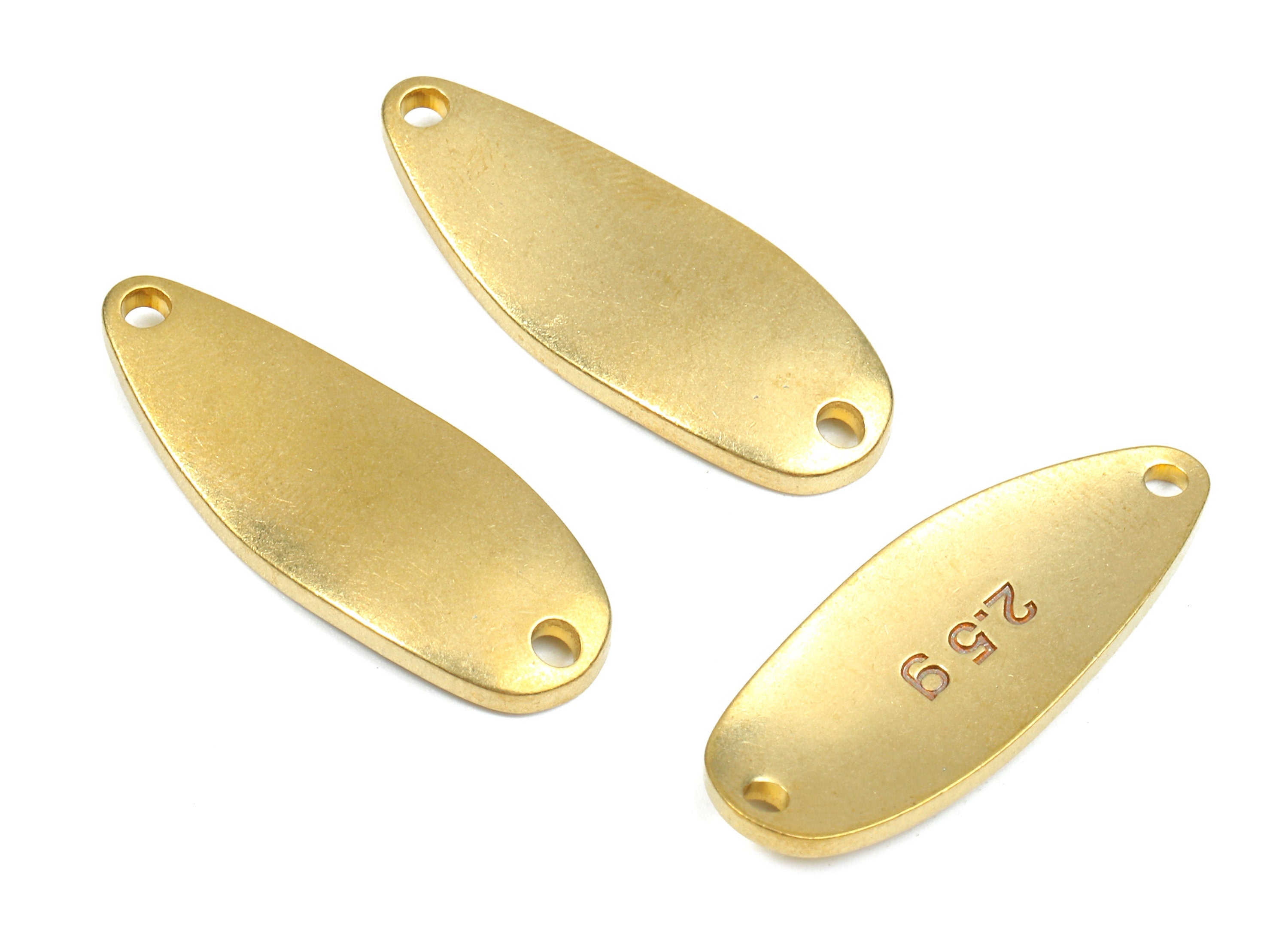 Personalized stamping blank - Brass Wavy Oval Connectors - Raw Brass Wavy Oval Stamping Tag - 36.3x10.49x2.15mm - PP2613 - DOMEDBAZAAR
