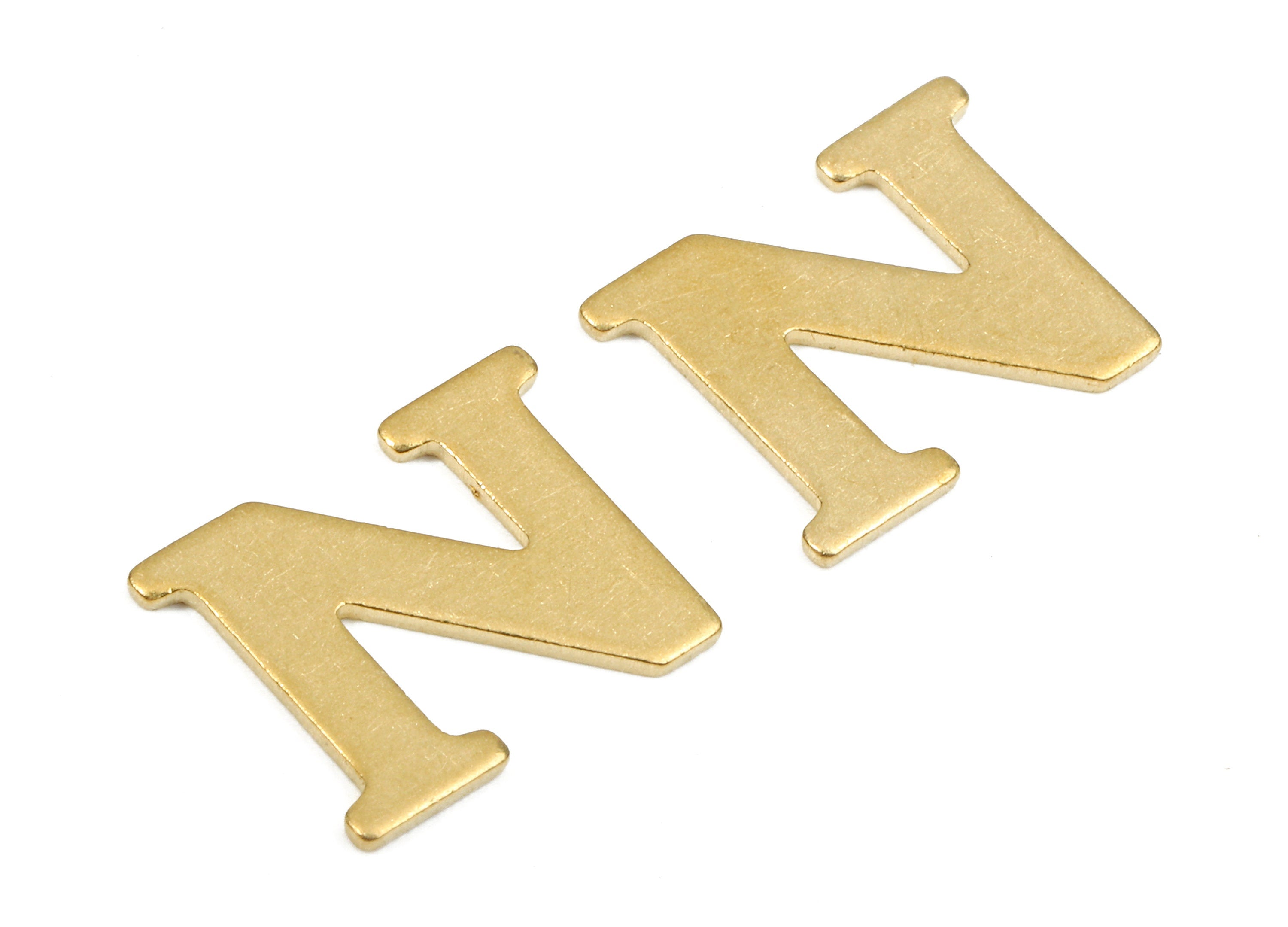 Brass N Blank - Raw Brass Letter N Blank - Brass Letter Wallart Decoration - Brass Alphabet N Blank - 11.9x9.66x0.81mm - PP2768 - DOMEDBAZAAR