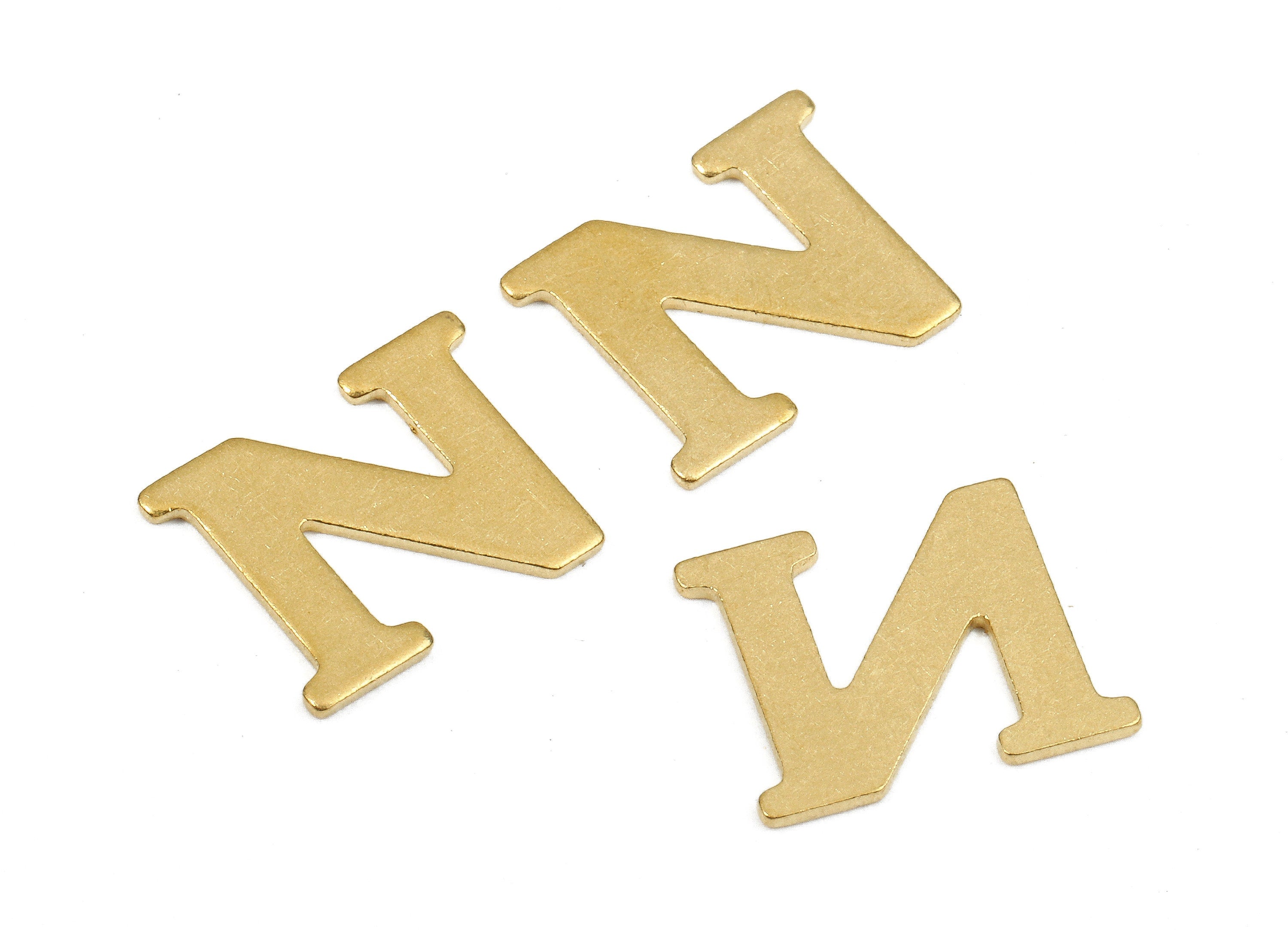 Brass N Blank - Raw Brass Letter N Blank - Brass Letter Wallart Decoration - Brass Alphabet N Blank - 11.9x9.66x0.81mm - PP2768 - DOMEDBAZAAR
