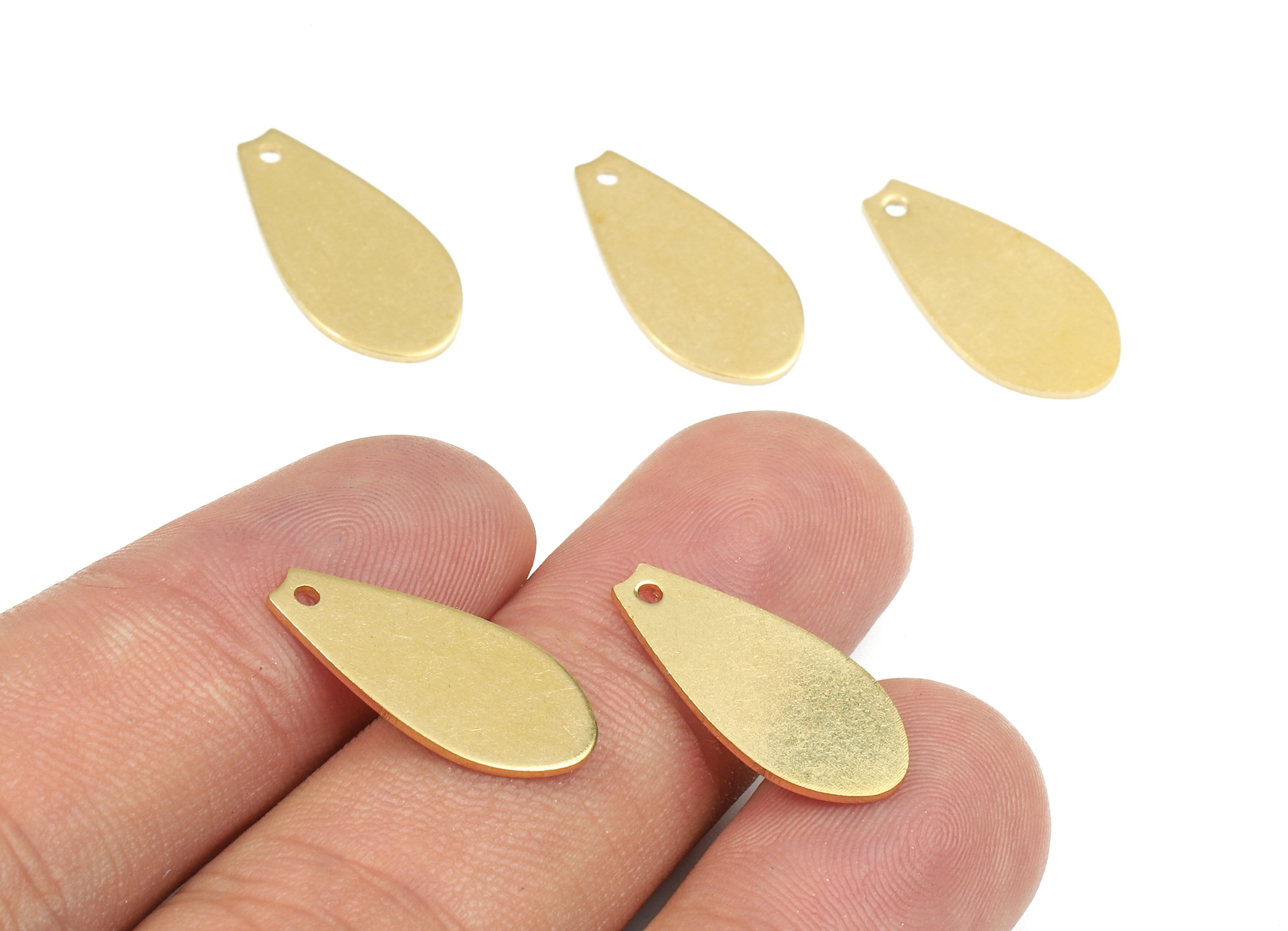 Personalized stamping blank - Brass Drop Charms - Raw Brass Drop Earrings and Pendant - Earring Findings - 20.1x9.73x0.8mm - PP2540 - DOMEDBAZAAR