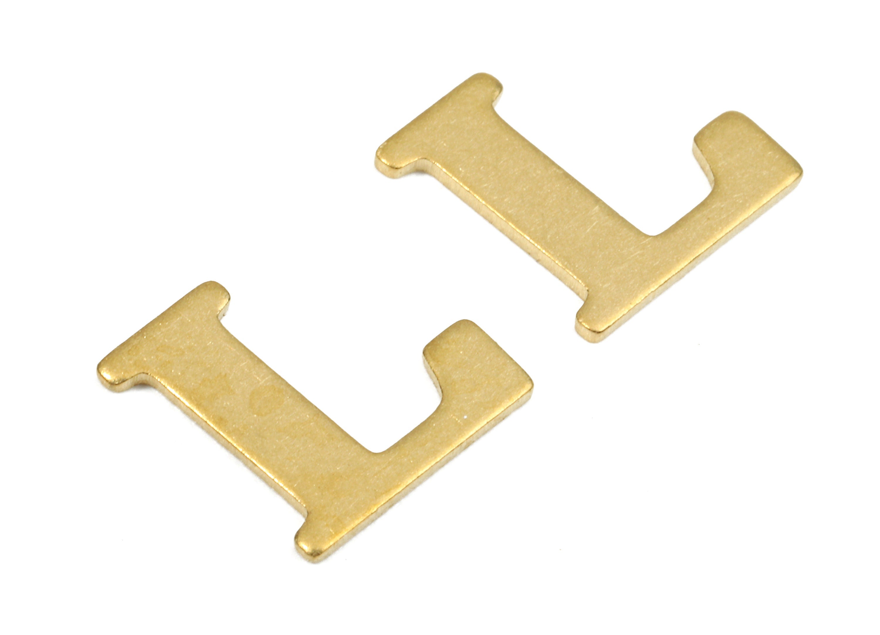 Brass L Blank - Raw Brass Letter L Blank - Brass Letter Wallart Decoration - Brass Alphabet L Blank - 9.84x9.7x0.87mm - PP2766 - DOMEDBAZAAR