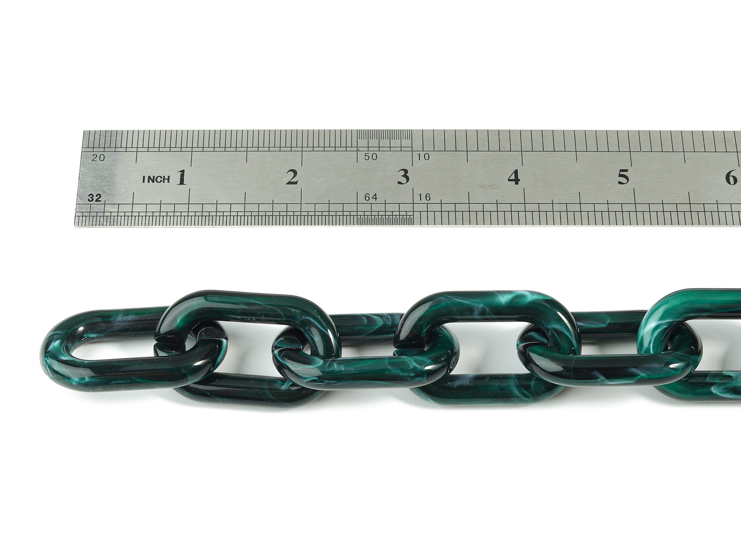 Acrylic Oval Curb Chain - Open Link Curb Chain - 1strand : 100cm - Plastic Curb Chain Links - Necklace Chain - 40x24.5x6.63mm - AC1791 - DOMEDBAZAAR